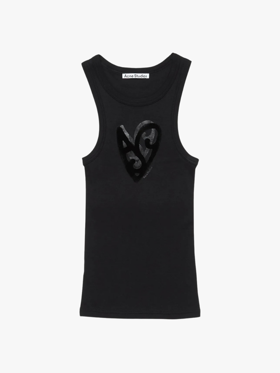 Acne Studios Oberteil mit Herzmotiv Schwarz Damen