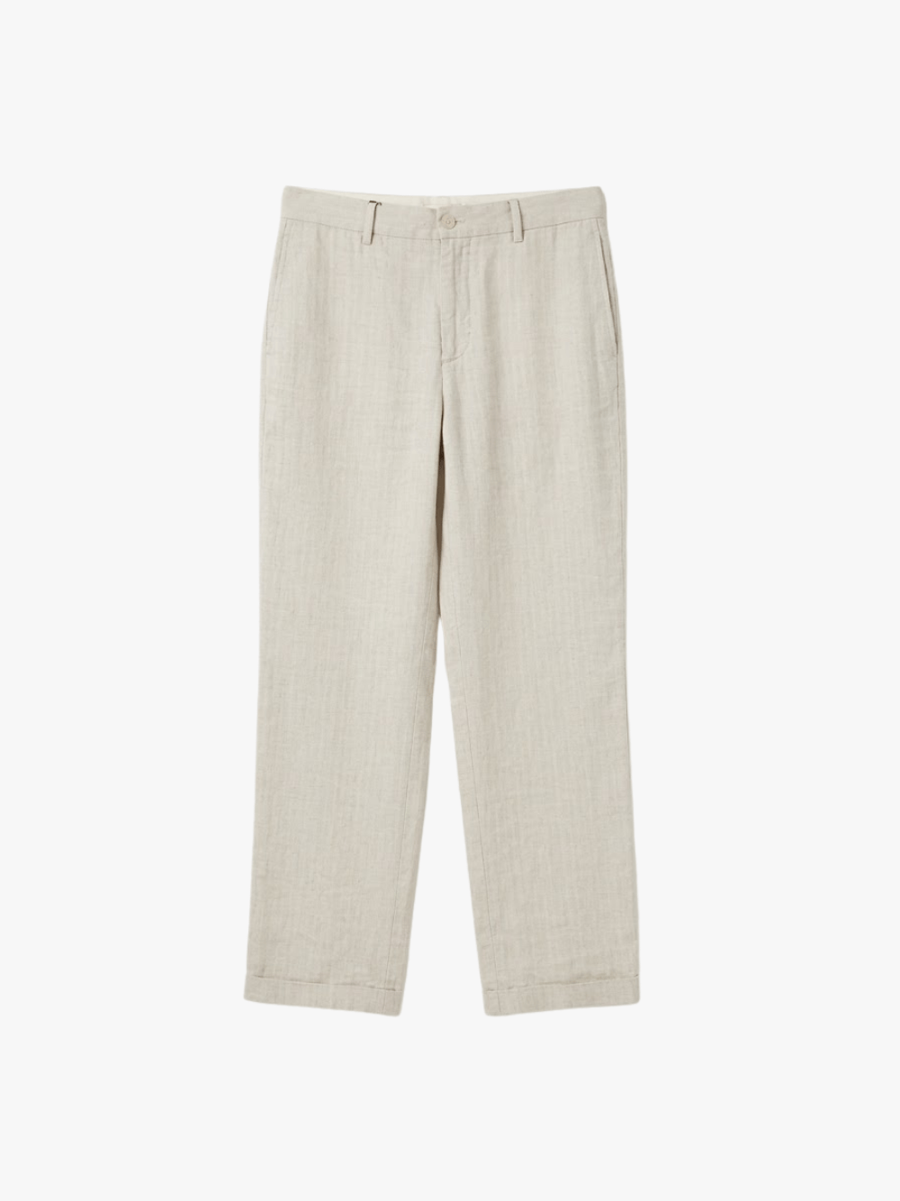 Barena Herringbone Trousers White Men