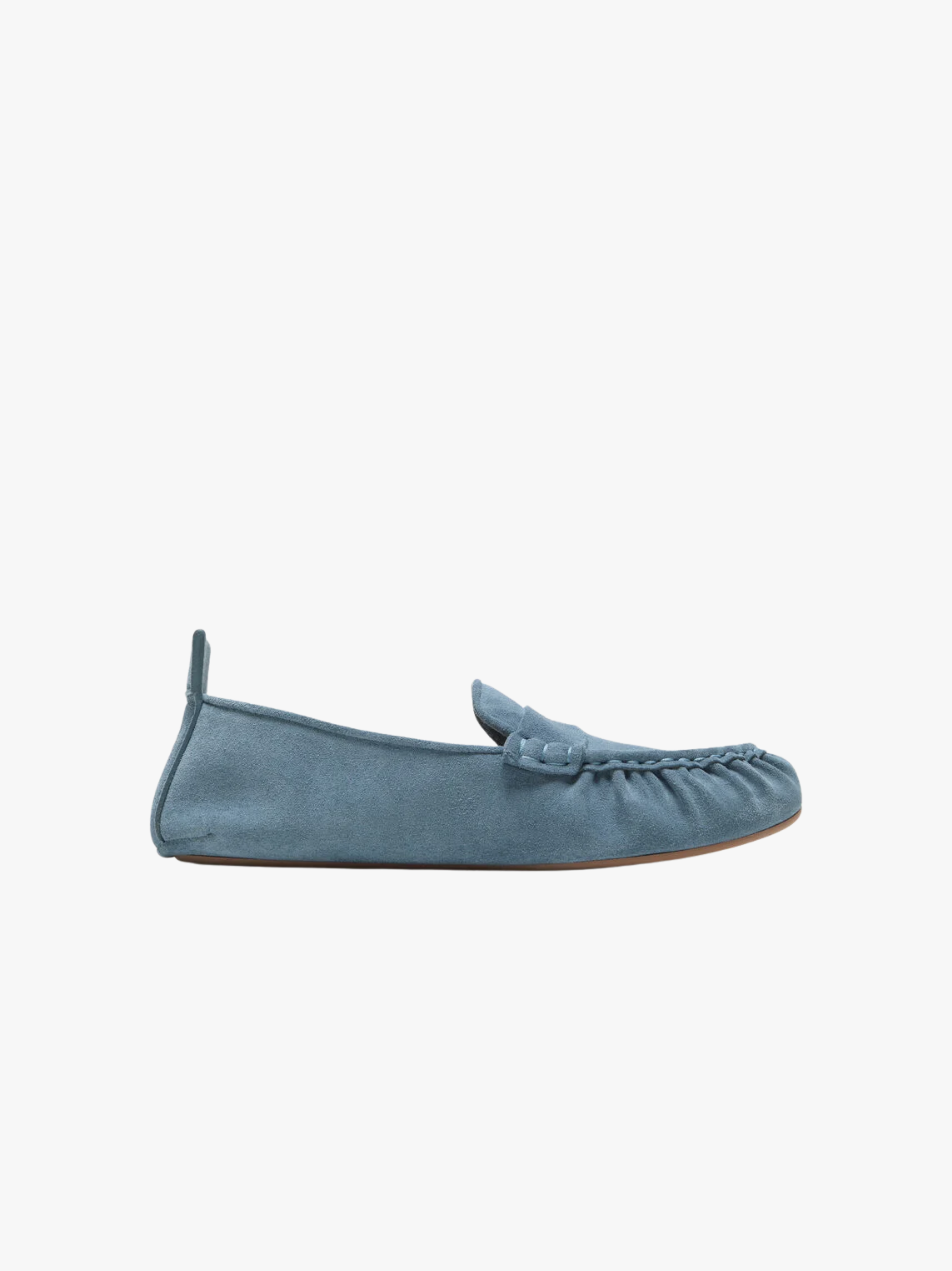 Acne Studios Leder Suede loafer Blau Damen