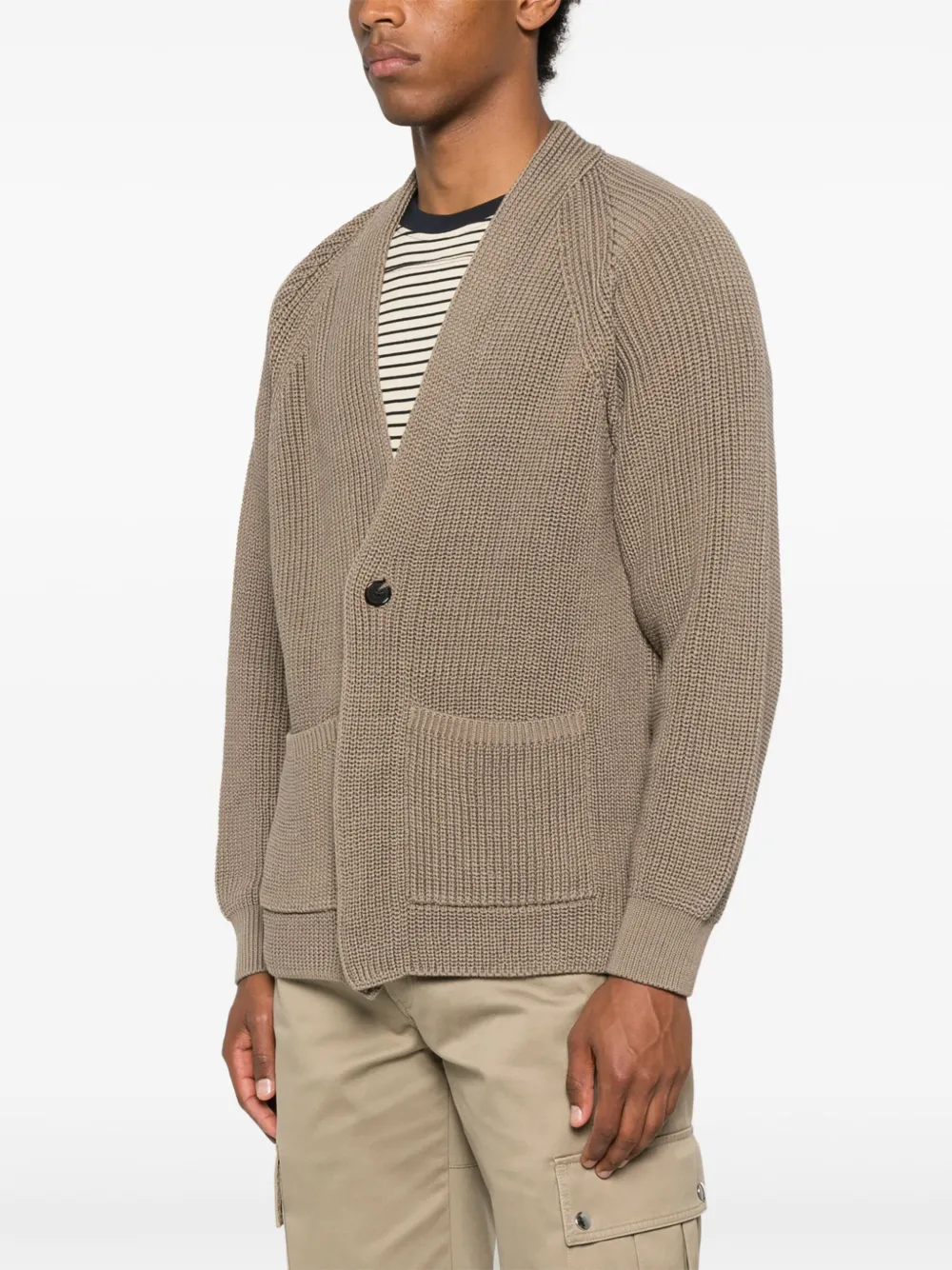 Cotton cardigan from Batoner Japan Brown Men