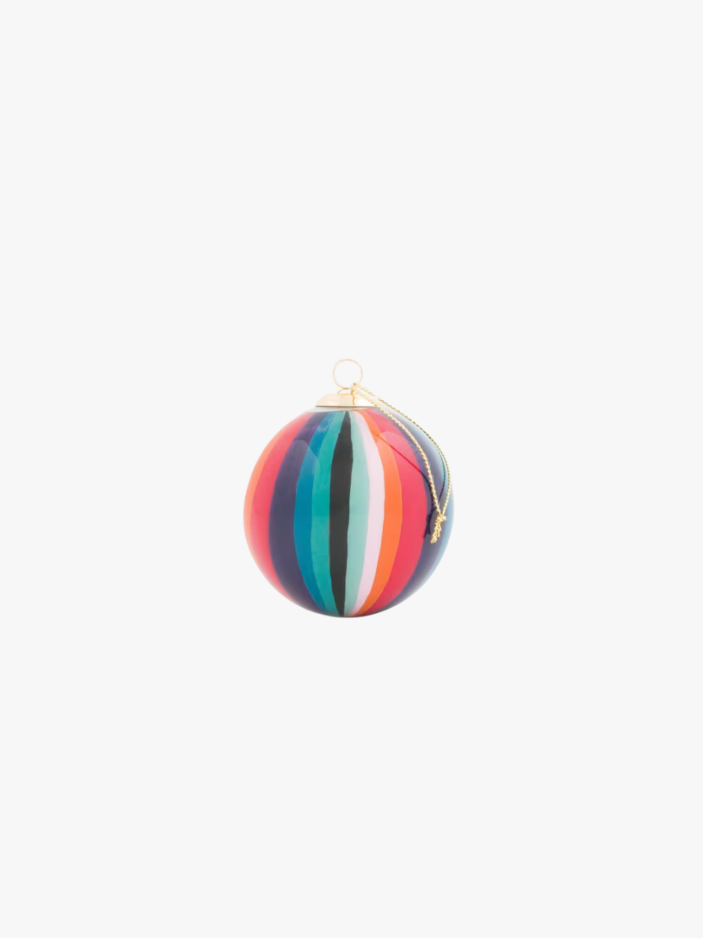 Paul Smith Hand-Painted Artist Stripe Glass Bauble Christmas Ball