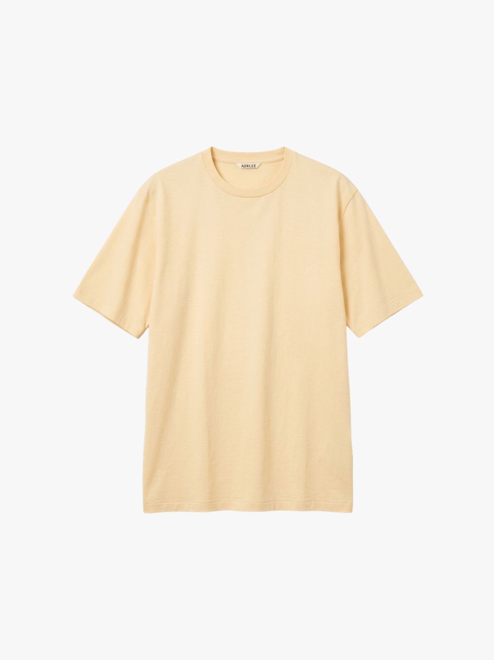 Auralee Luster Plaiting Tee Yellow Beige Men's
