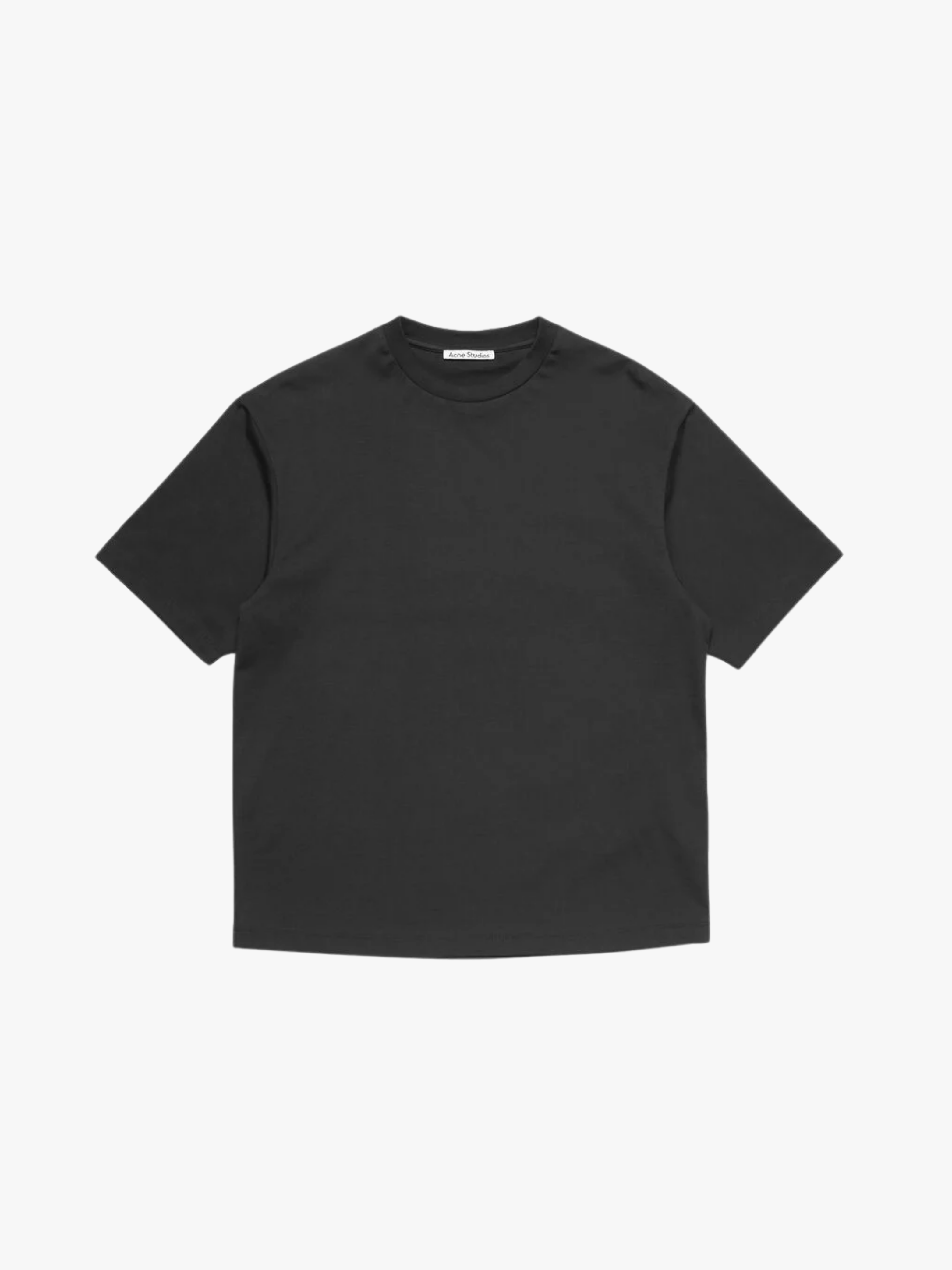 Acne Studios Satin Logo T-Shirt Relaxed Black Unisex