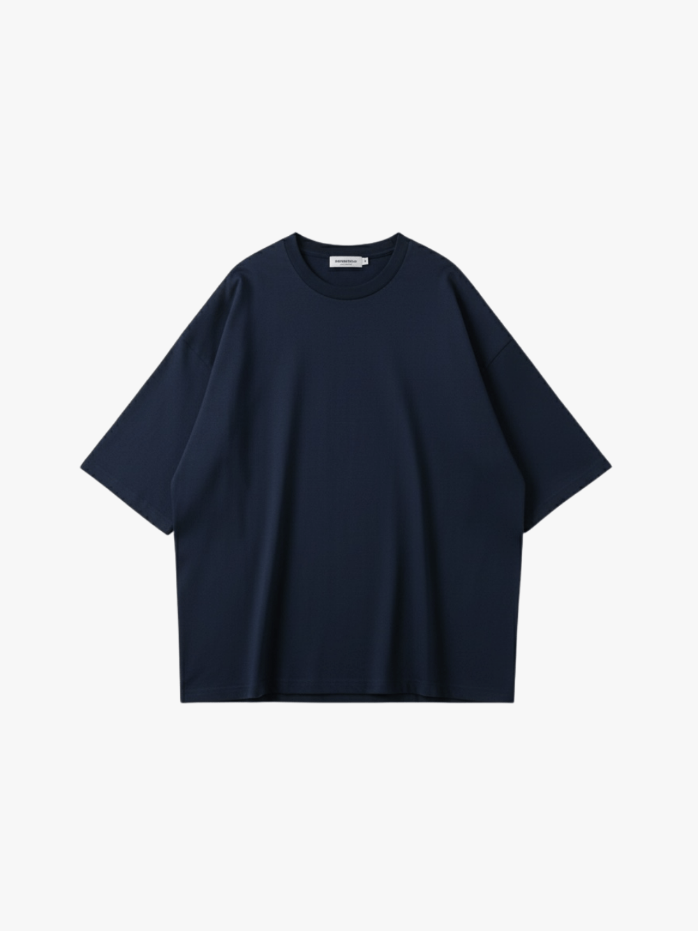 Cellar Door Baumwoll-Seide T-Shirt Navy Damen