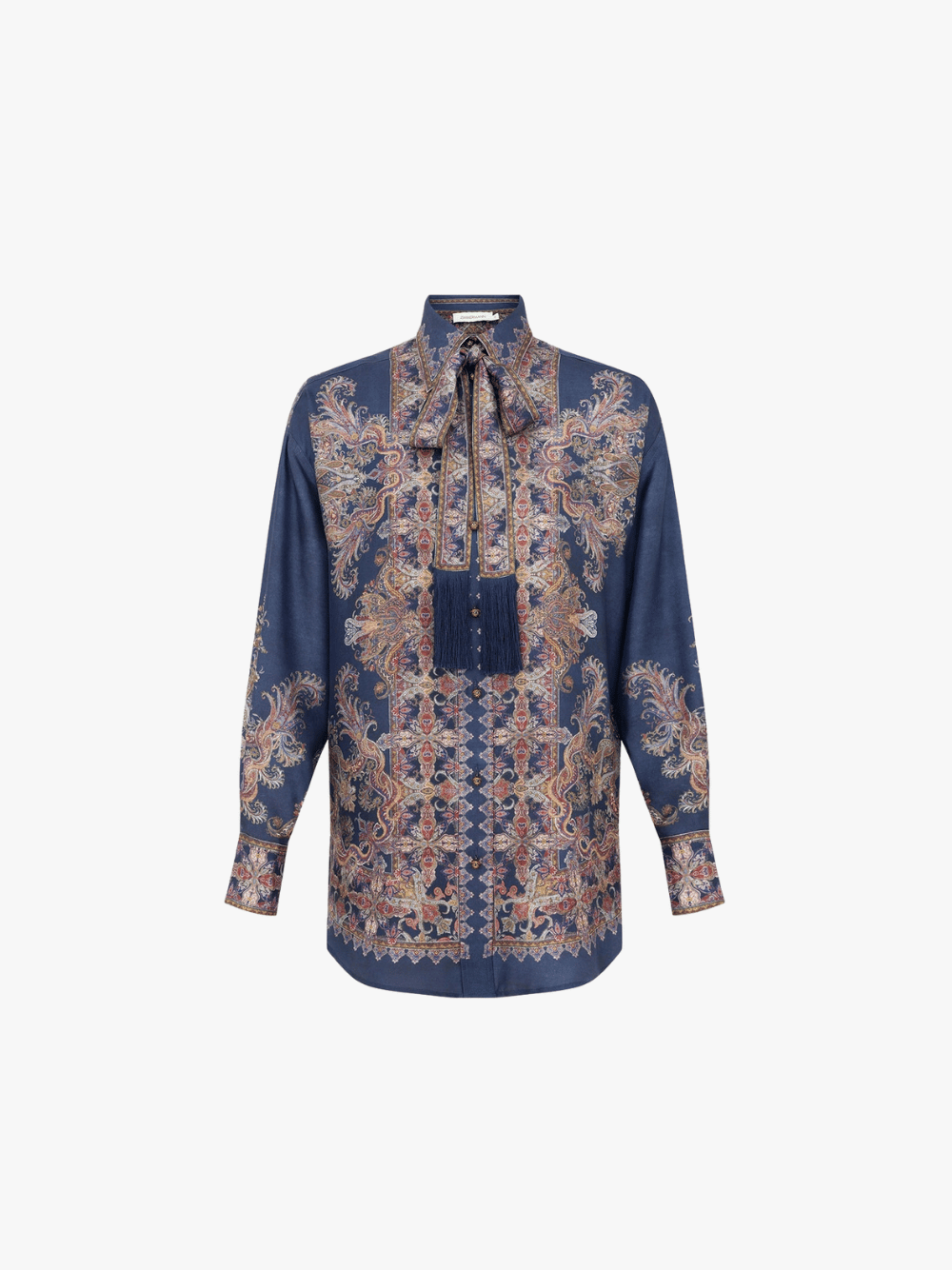 ZIMMERMANN Valiant Relaxed Shirt Navy Paisley Damen