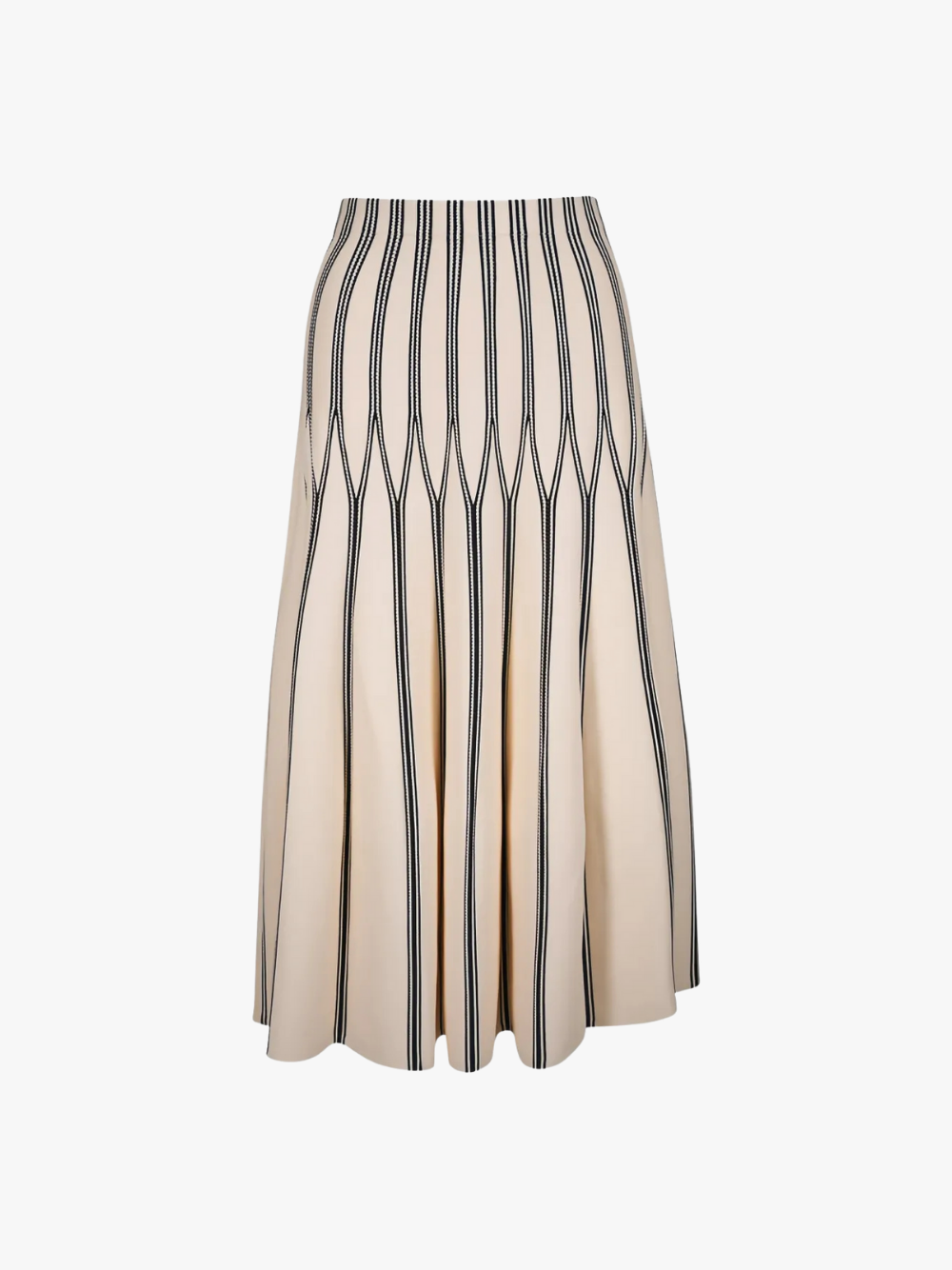 ZIMMERMANN Striped Midi Skirt Cream Women