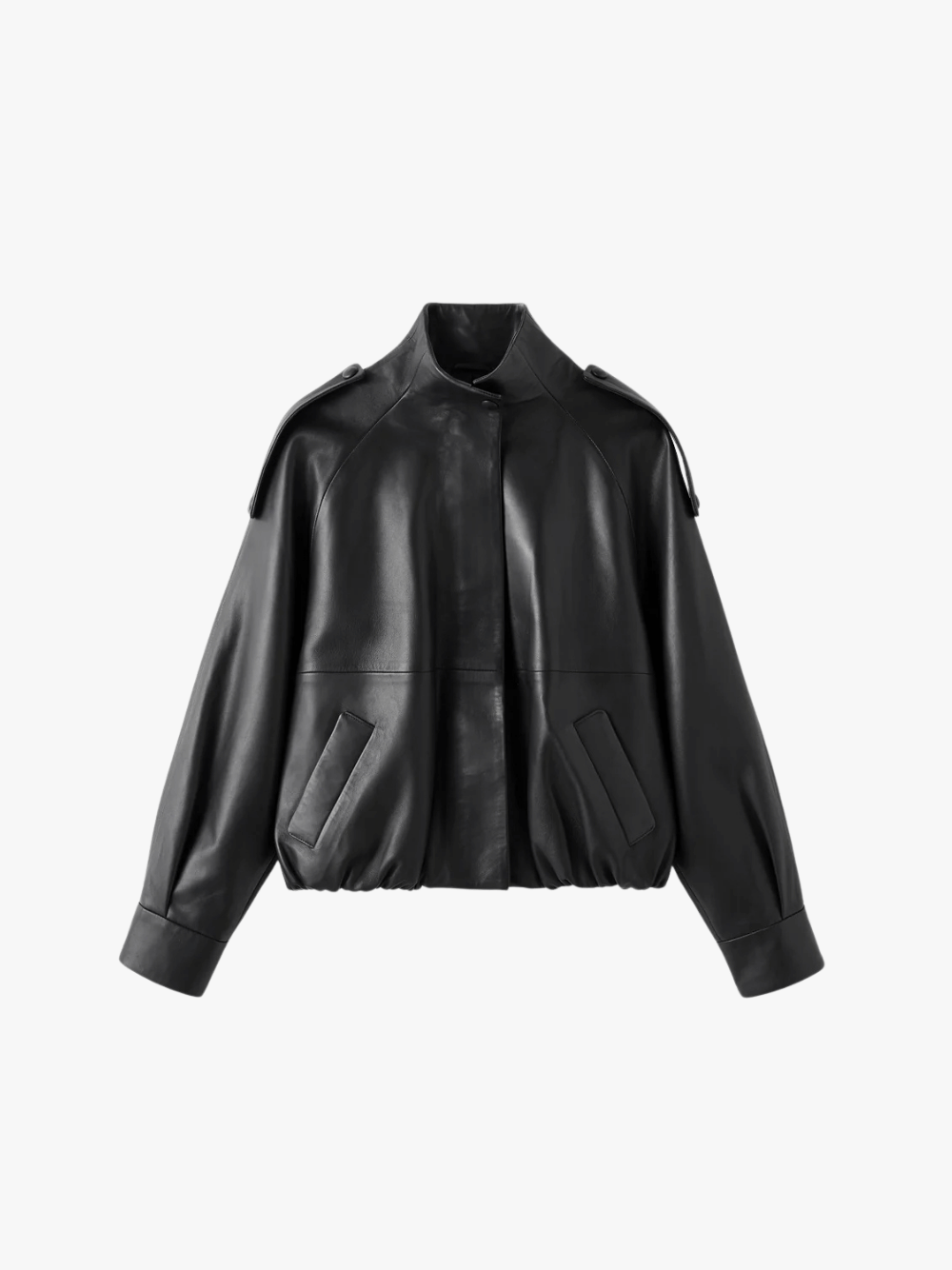 ALMADA Mija Leder-Bomberjacke Schwarz Damen