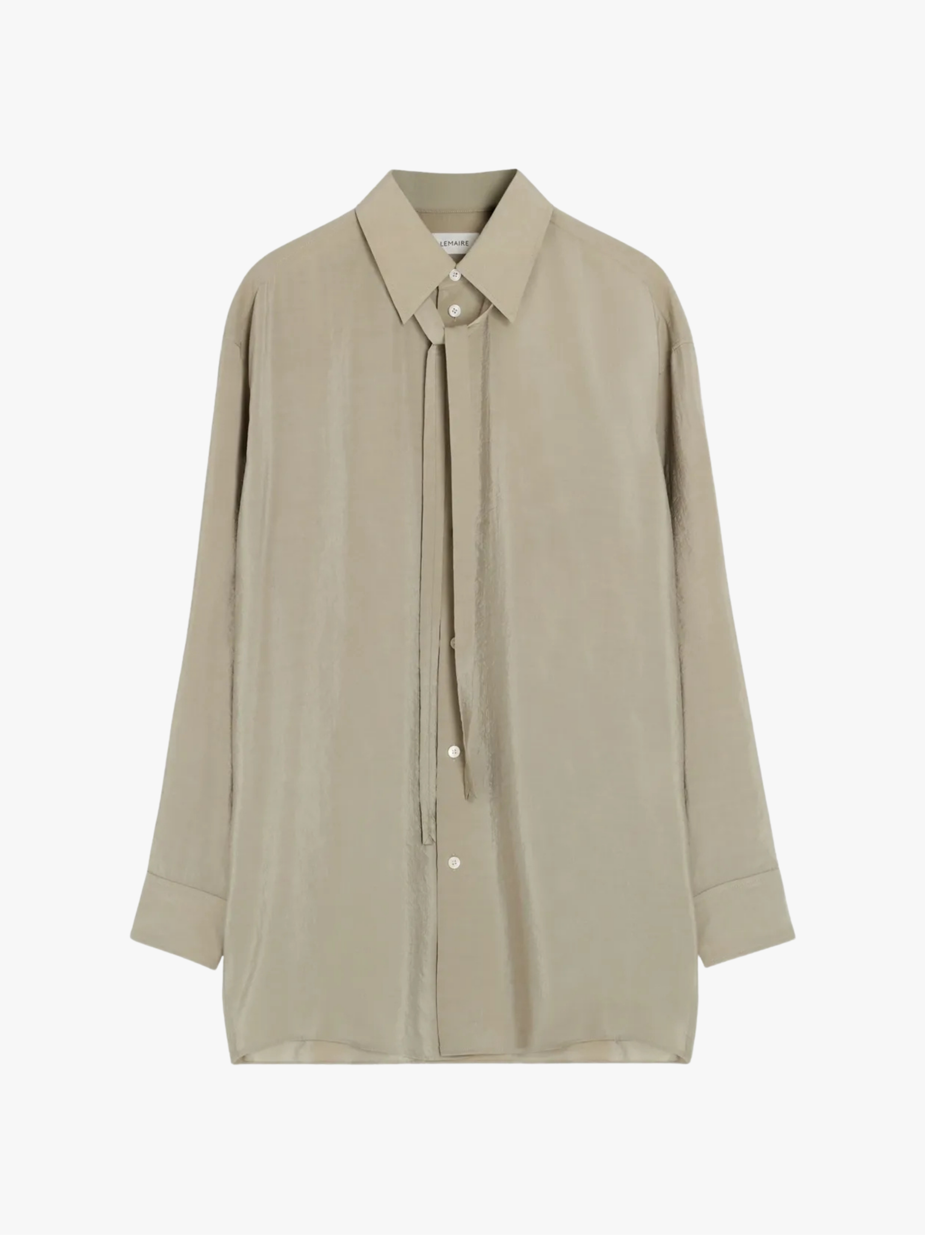 LEMAIRE Button-down shirt with bow collar Beige Women  LEMAIRE Button-down shirt with bow collar Beige Women