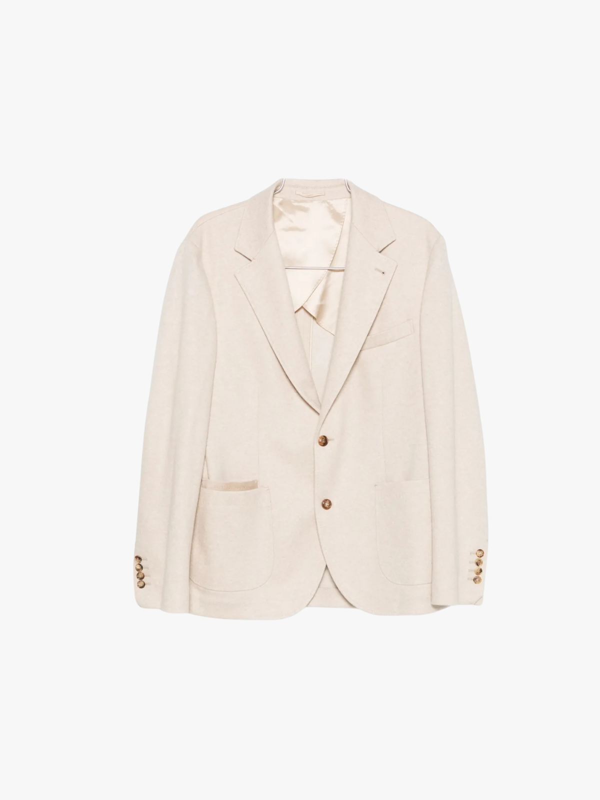 Brett Johnson Einreihiger Blazer mit gekerbtem Revers Hellbeige Herren