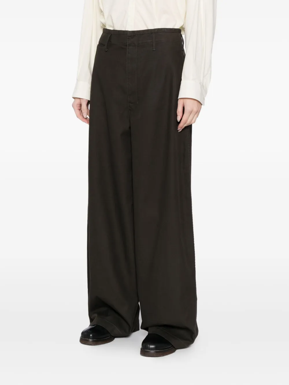 Lemaire Brown Women's Piped Pants
