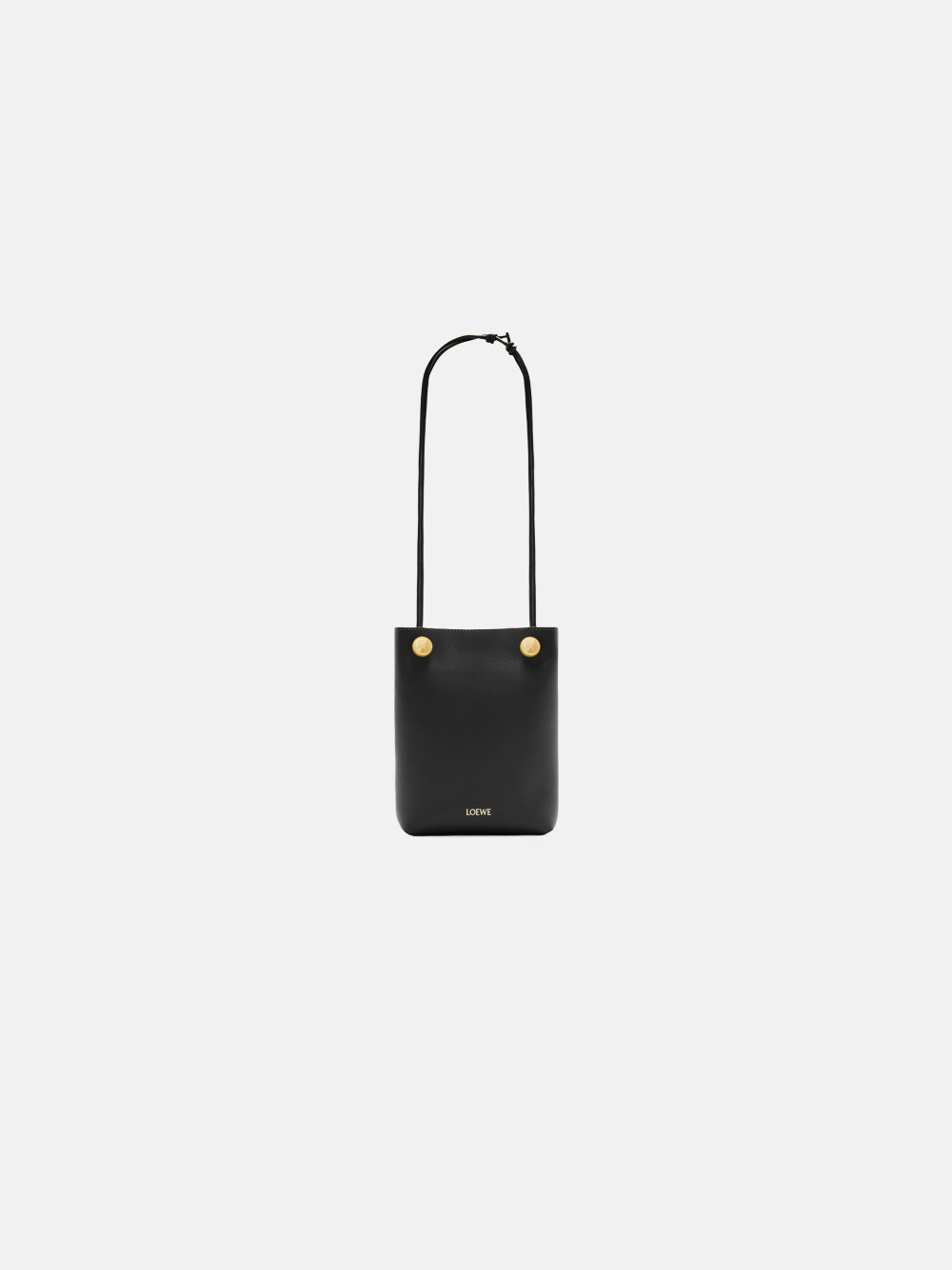 Loewe Pebble Clutch Bag in Smooth Calfskin Leather Black Women's/Unisex Bag