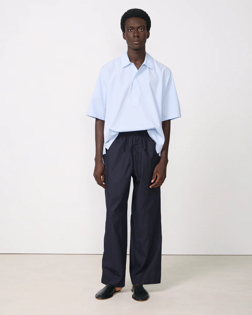 Officine Générale Nilson Hose leichter Baumwollpopeline Marineblau Herren