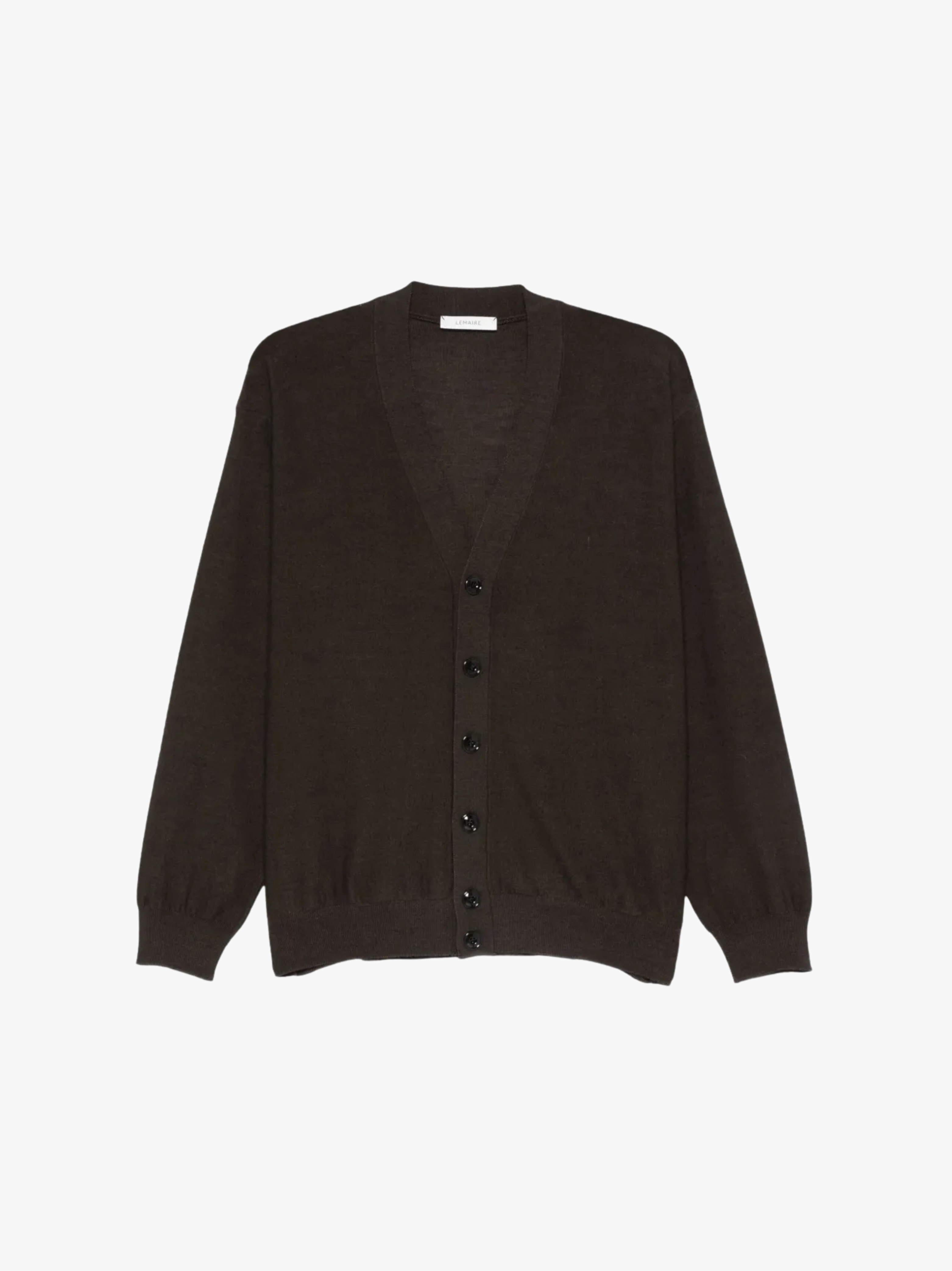 Lemaire Fein gestrickter Cardigan Braun Herren