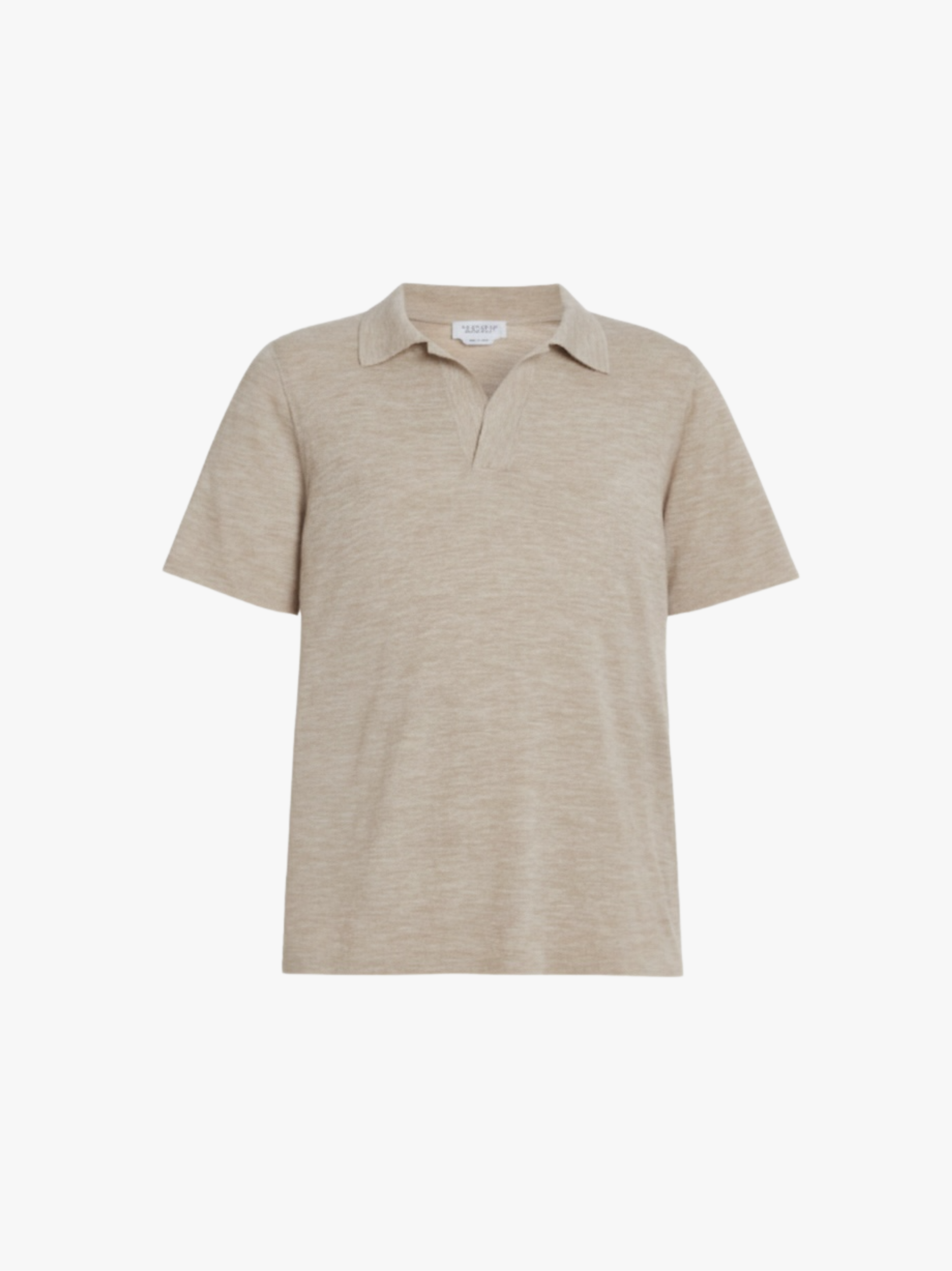 Gabriela Hearst Stendhal Strick-Poloshirt mit kurzen Ärmeln Beige Herren