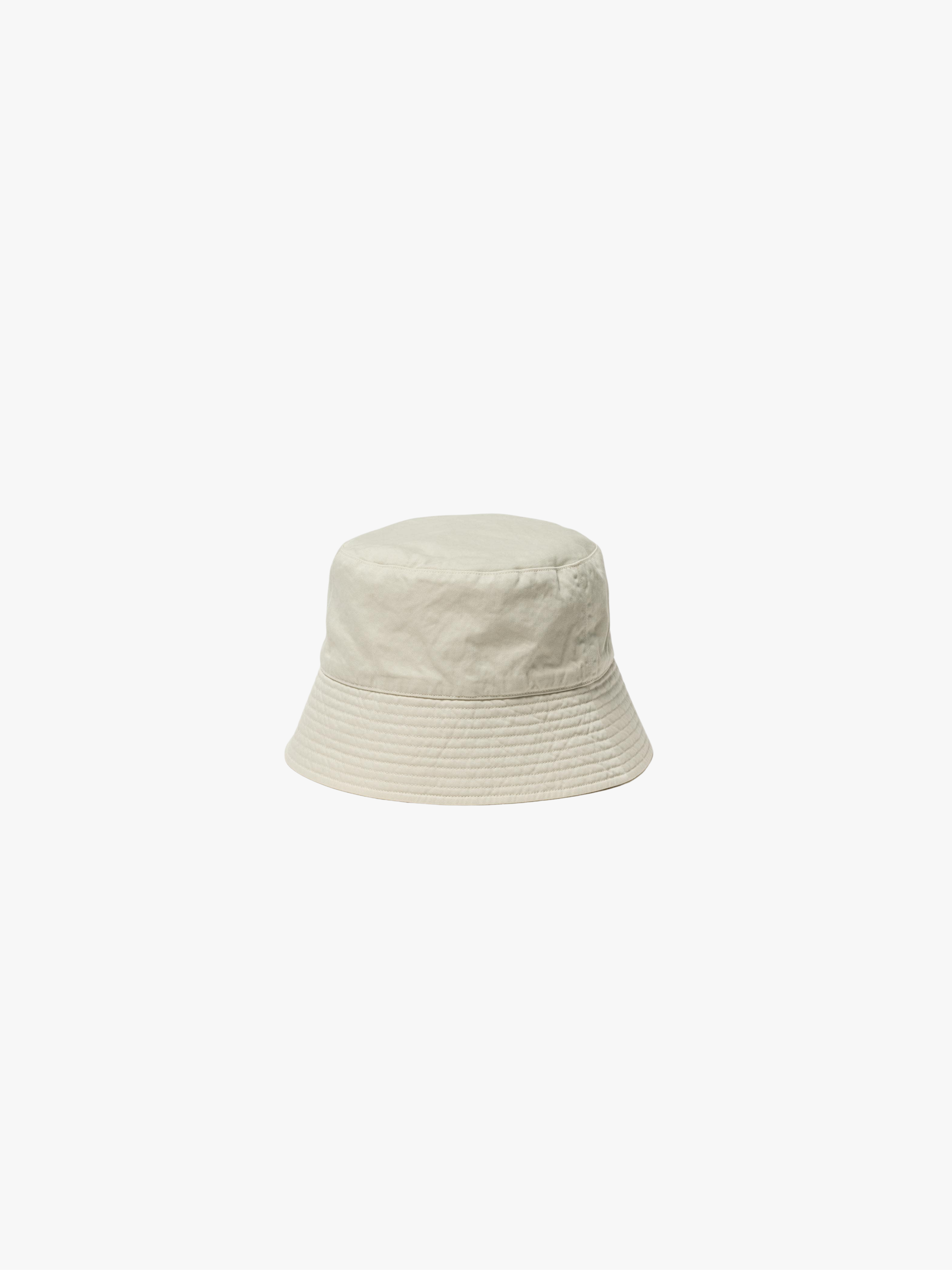AURALEE Stückgefärbter Finx Chino Bucket Hat Elfenbein Herren