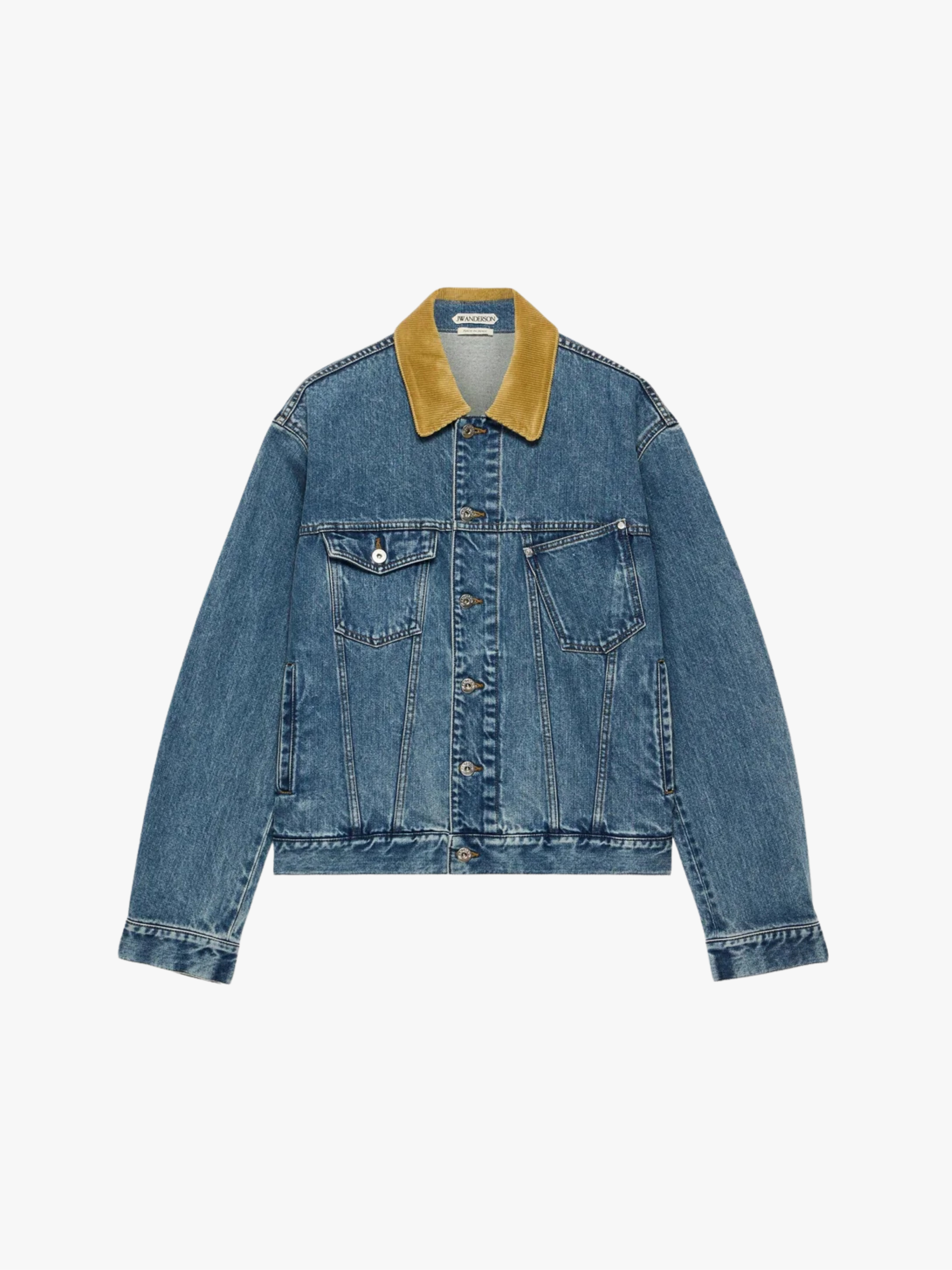 JW Anderson Cordkragen Denim Jacket Mid Blue Jacke Herren