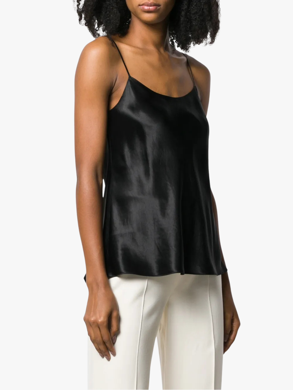 Vince Top im Metallic-Look Schwarz Damen