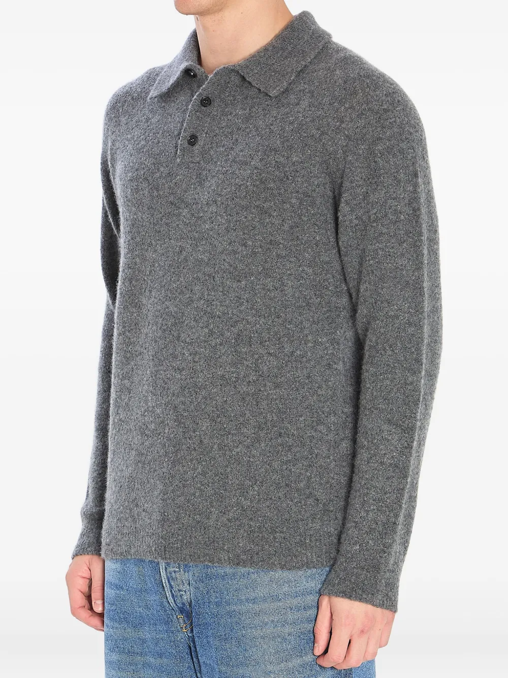 Roberto Collina Poloshirt aus Kaschmirgemisch Grau Herren