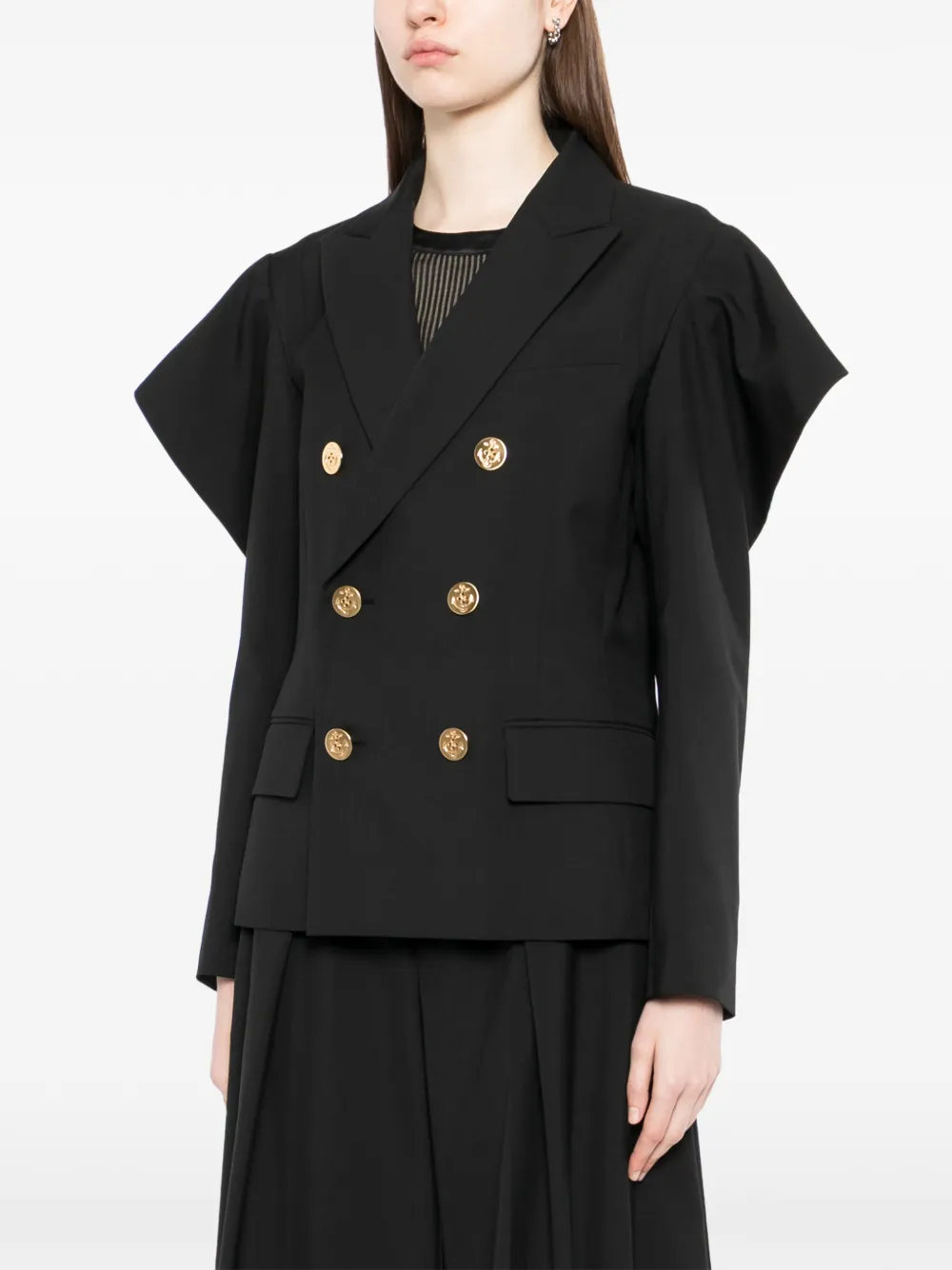 Sacai Suiting Jacket Schwarz Blazer Damen