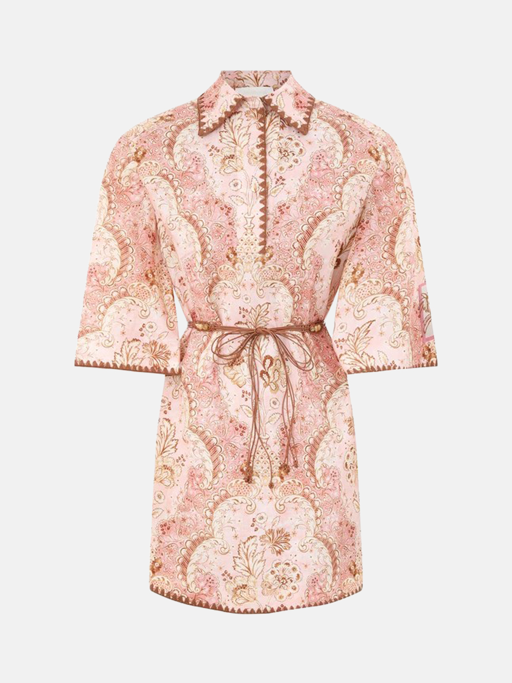 Zimmermann Daylight Tunic Mini Damask Rose Damen-Tunika-Kleid