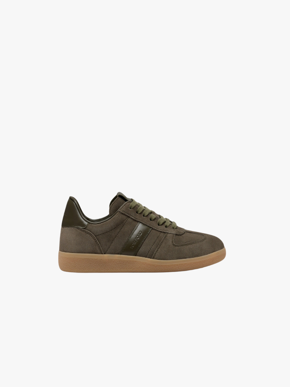 Tom Ford Archer Sneaker aus Wildleder Oliv/Bernstein Herren