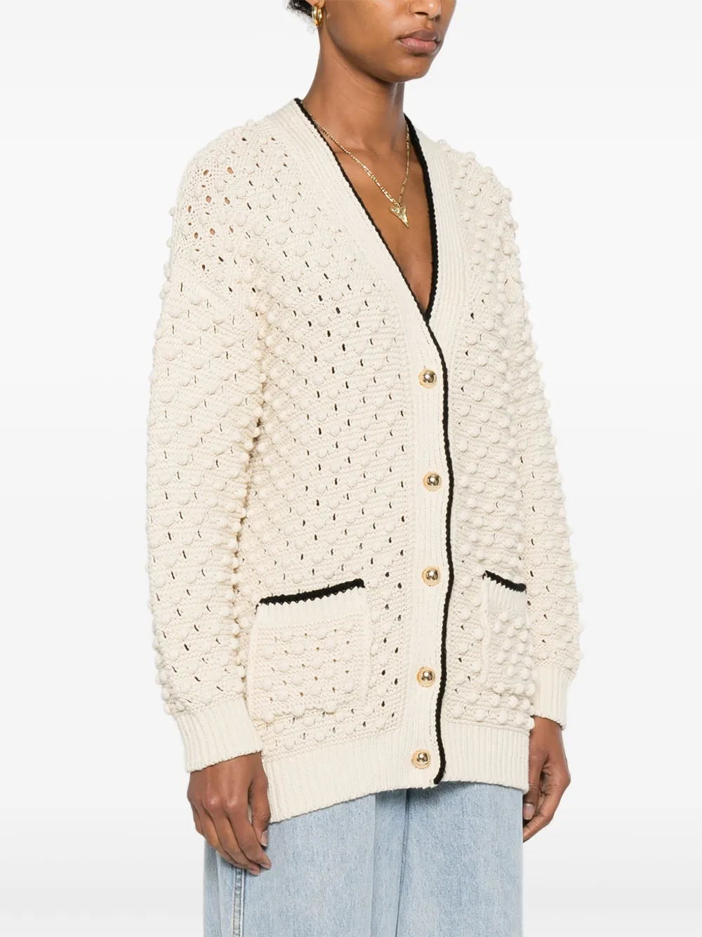 Frame The Bauble Cardigan Cream Women