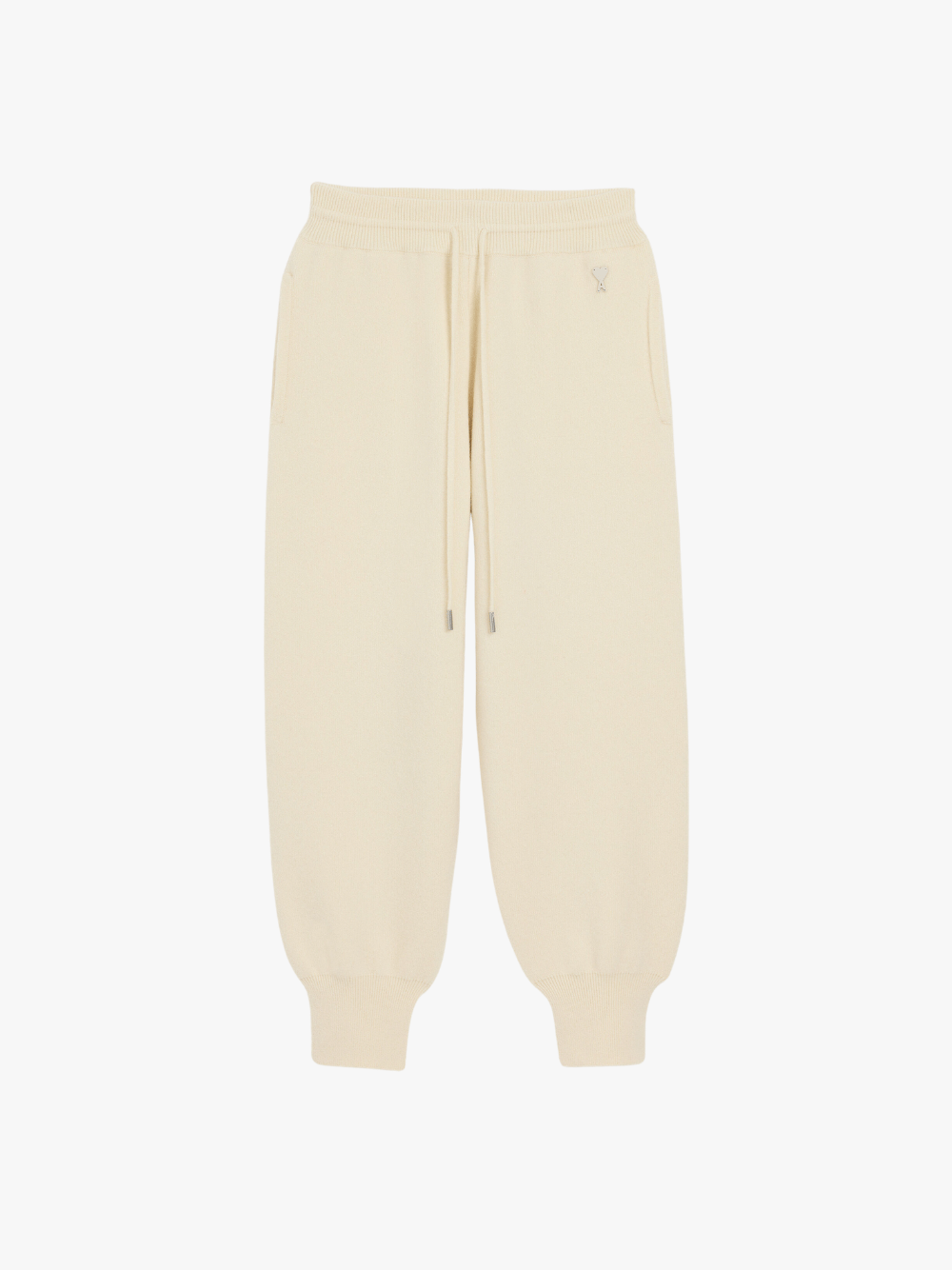 Ami Paris Wool Track Pants Ivory Women's