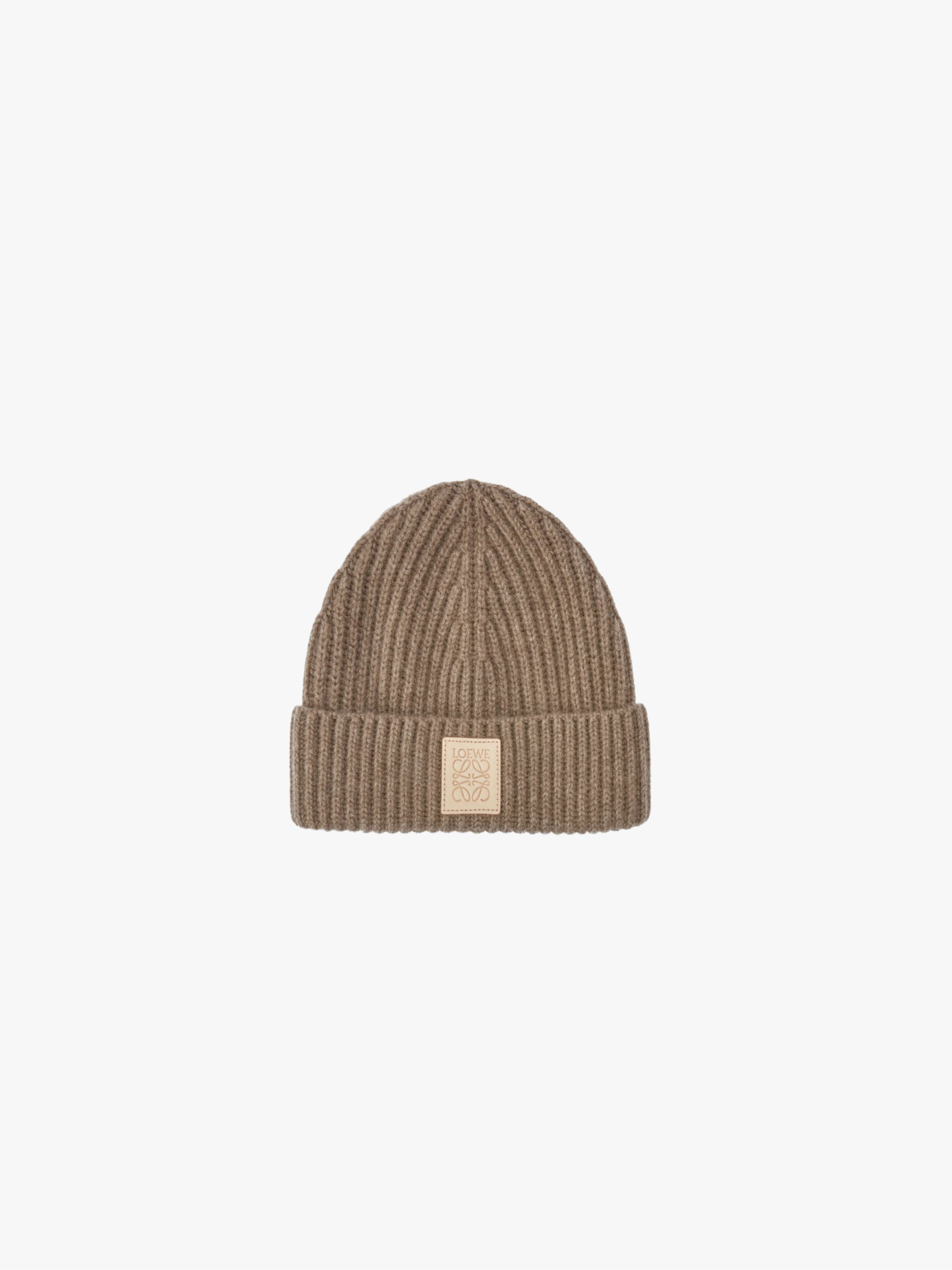LOEWE Cashmere Beanie Brown Mélange Women