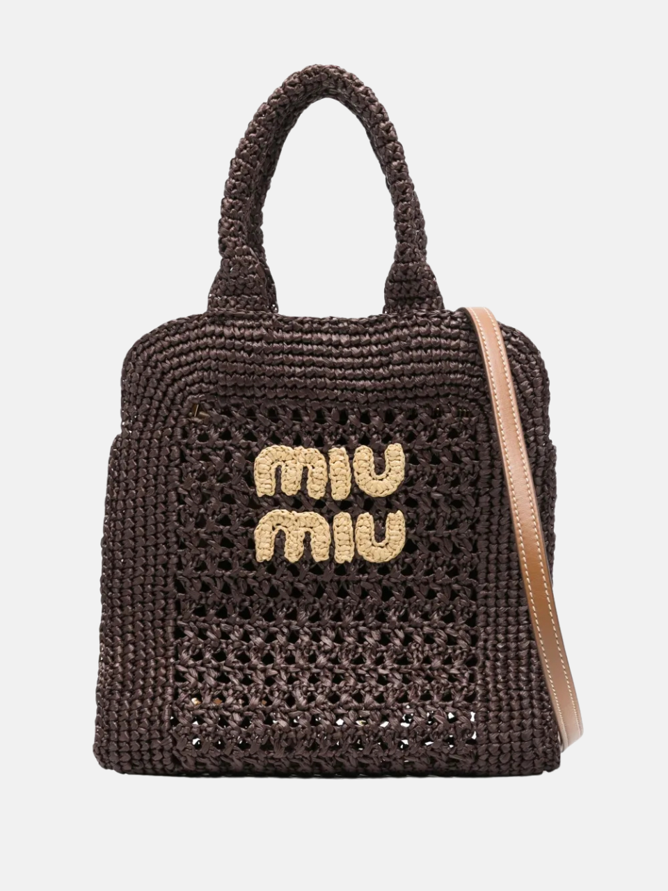 Miu Miu gehäkelte Tote Bag Braun Damen