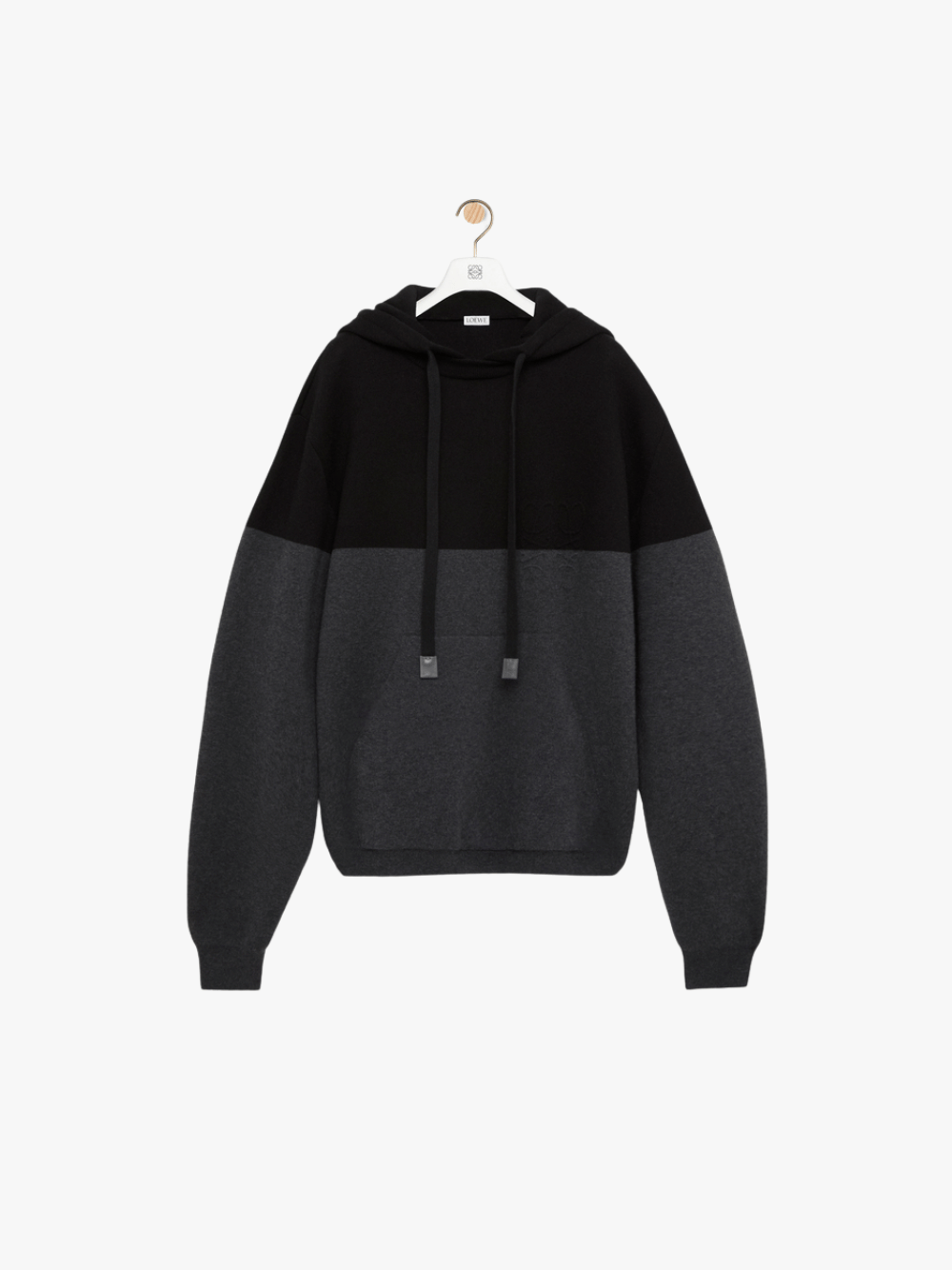 Loewe Hoodie in Cotton Blend Black/Dark Grey Men