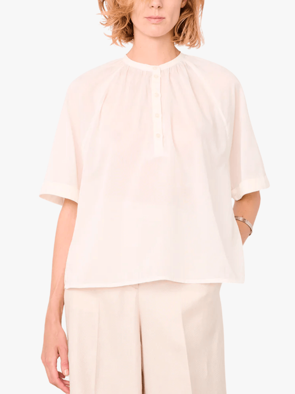 OFFICINE GENERALE Chemise Noria Bluse Voile Cream Damen