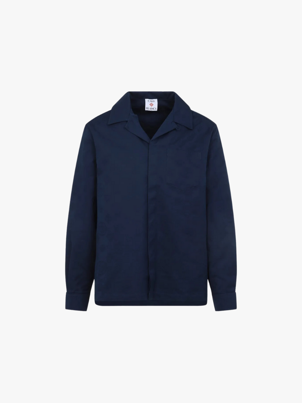Casablanca Shirt with Monogram Pocket Blue Men