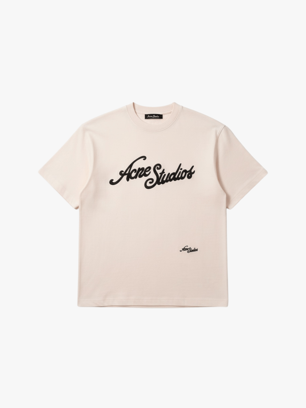 Acne Studios Embroidered Logo T-Shirt Baby Pink Herren