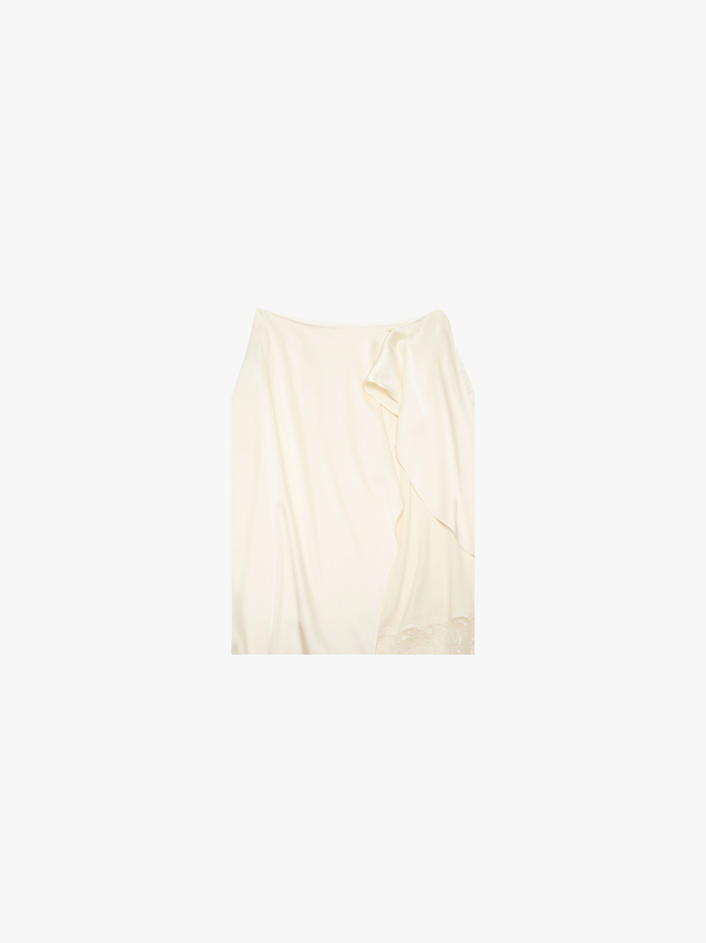 Acne Studios Satin Skirt Layered Cream White Women