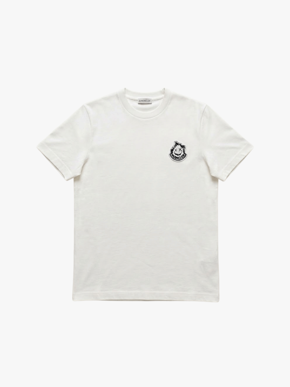 Moncler T-Shirt aus Baumwolle mit Logo Weiß Herren T-Shirt