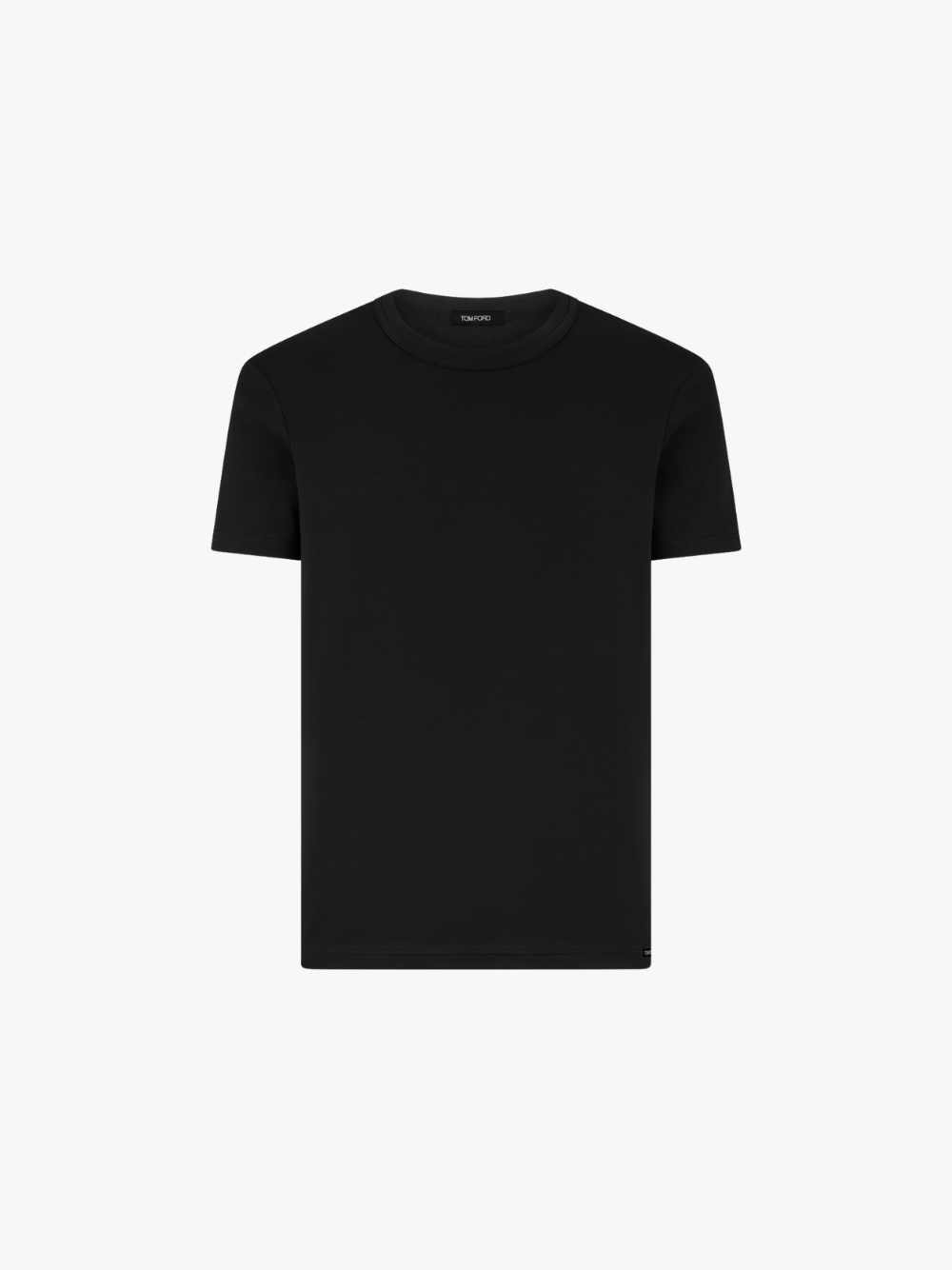 Tom Ford Cotton Crewneck T-Shirt Schwarz Herren