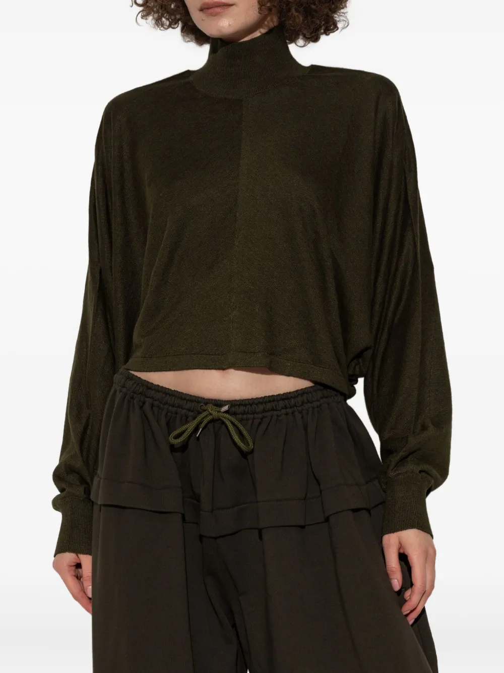 Alaïa Backless Top Olive Green Women