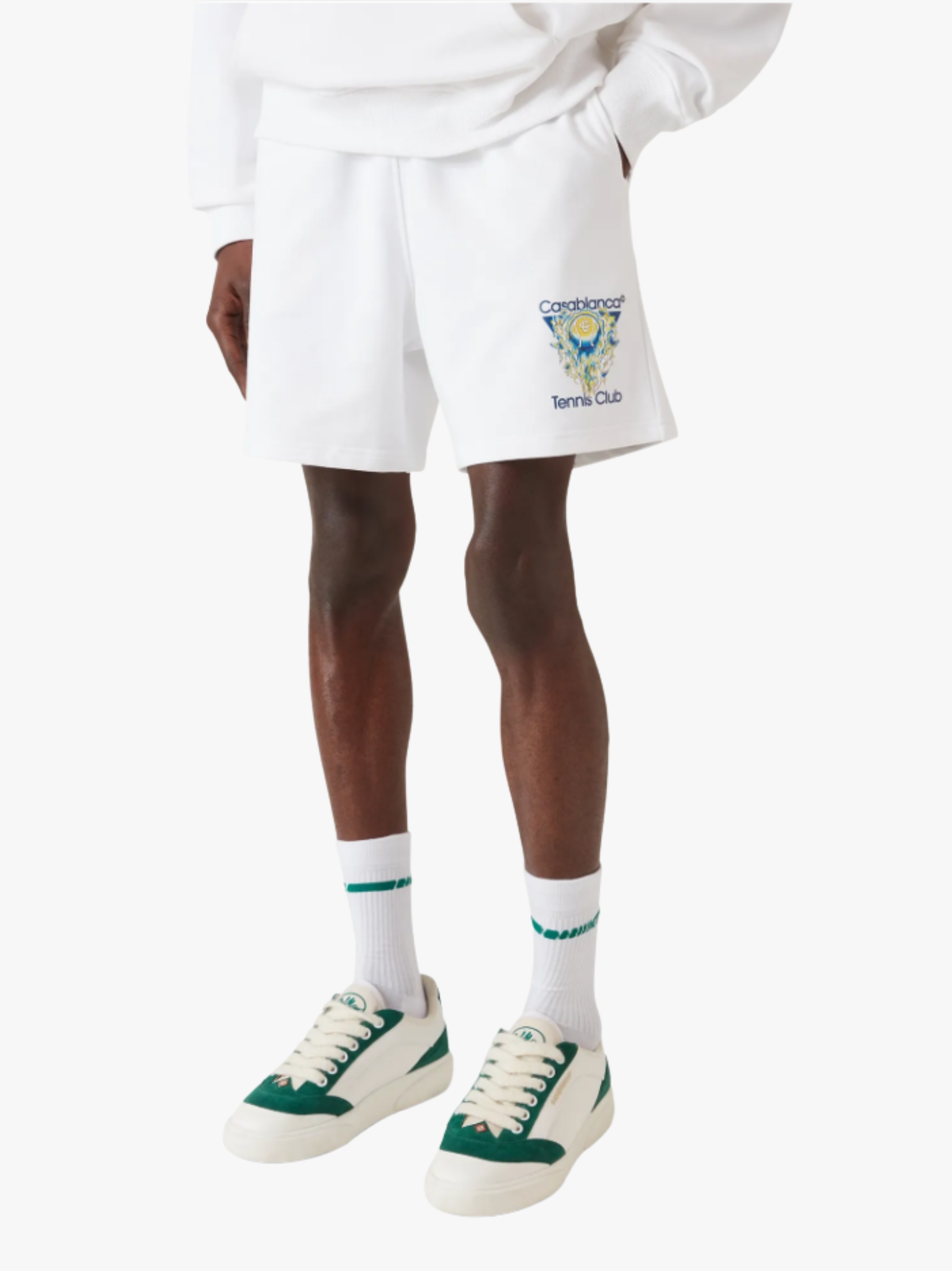 Casablanca Tennis Club Icon White Men's Sweat Shorts