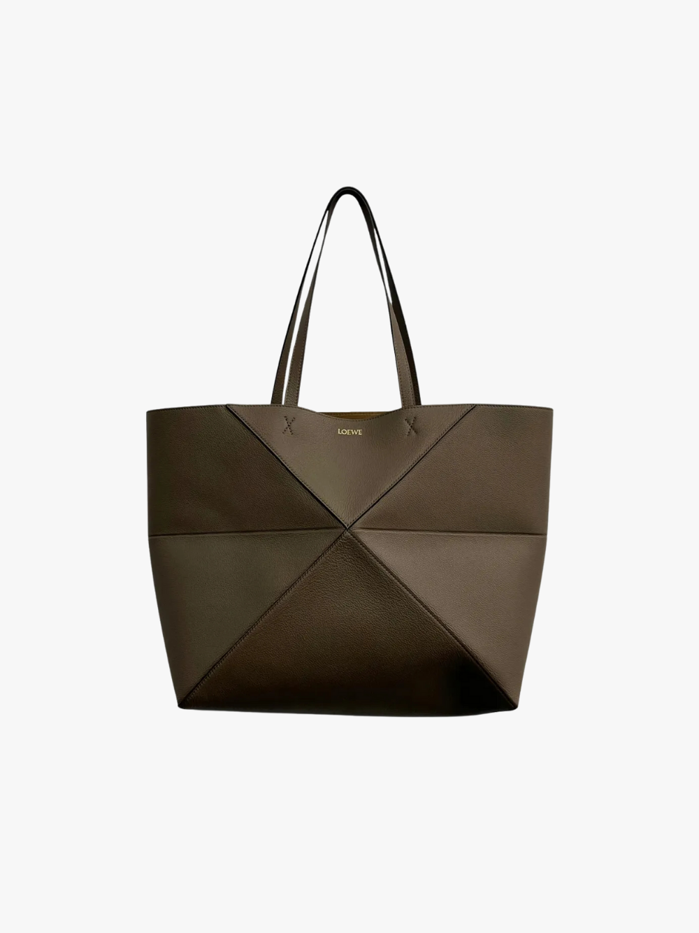LOEWE Große Puzzle Fold Schultertasche Braun Damen