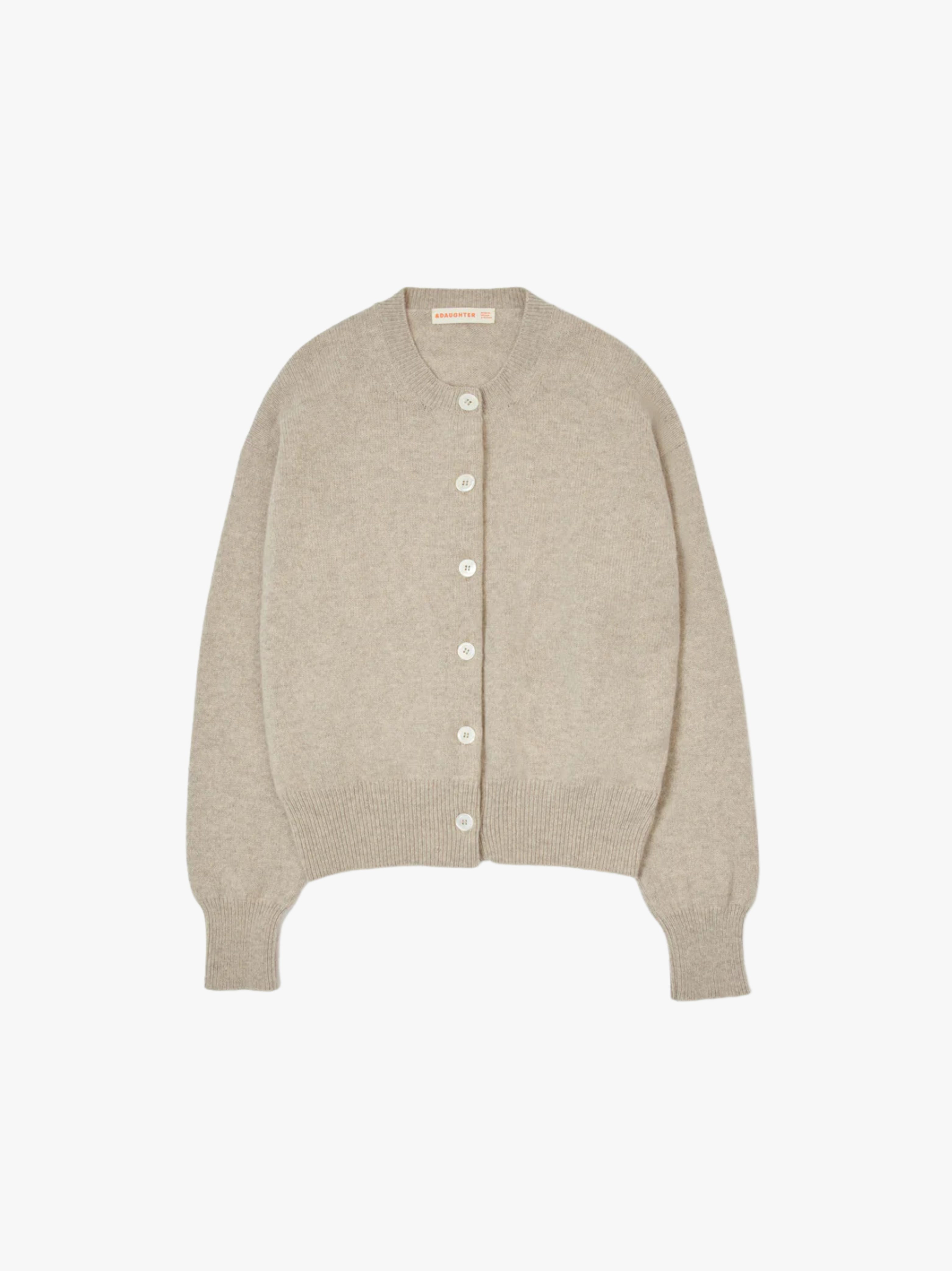 &Daughter Ada Crewneck Cardigan Beige Damen