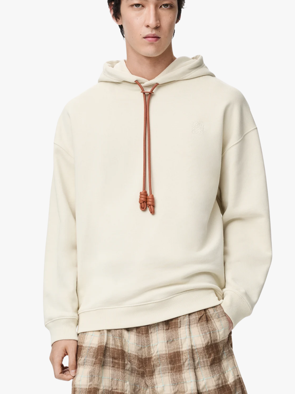 Loewe Kapuzenpullover Ecru Herren Sweatshirt