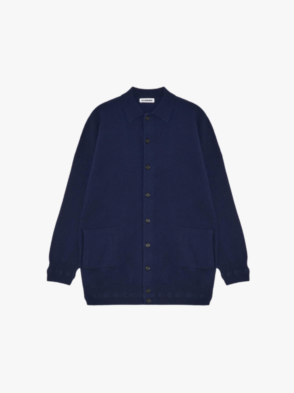 Jil Sander Polo Neck Cardigan Navy Men's