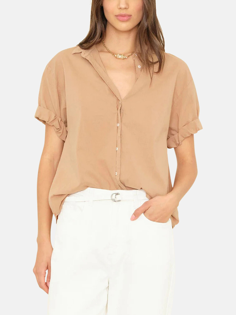 Hazelnut Channing Bluse von Xirena braun