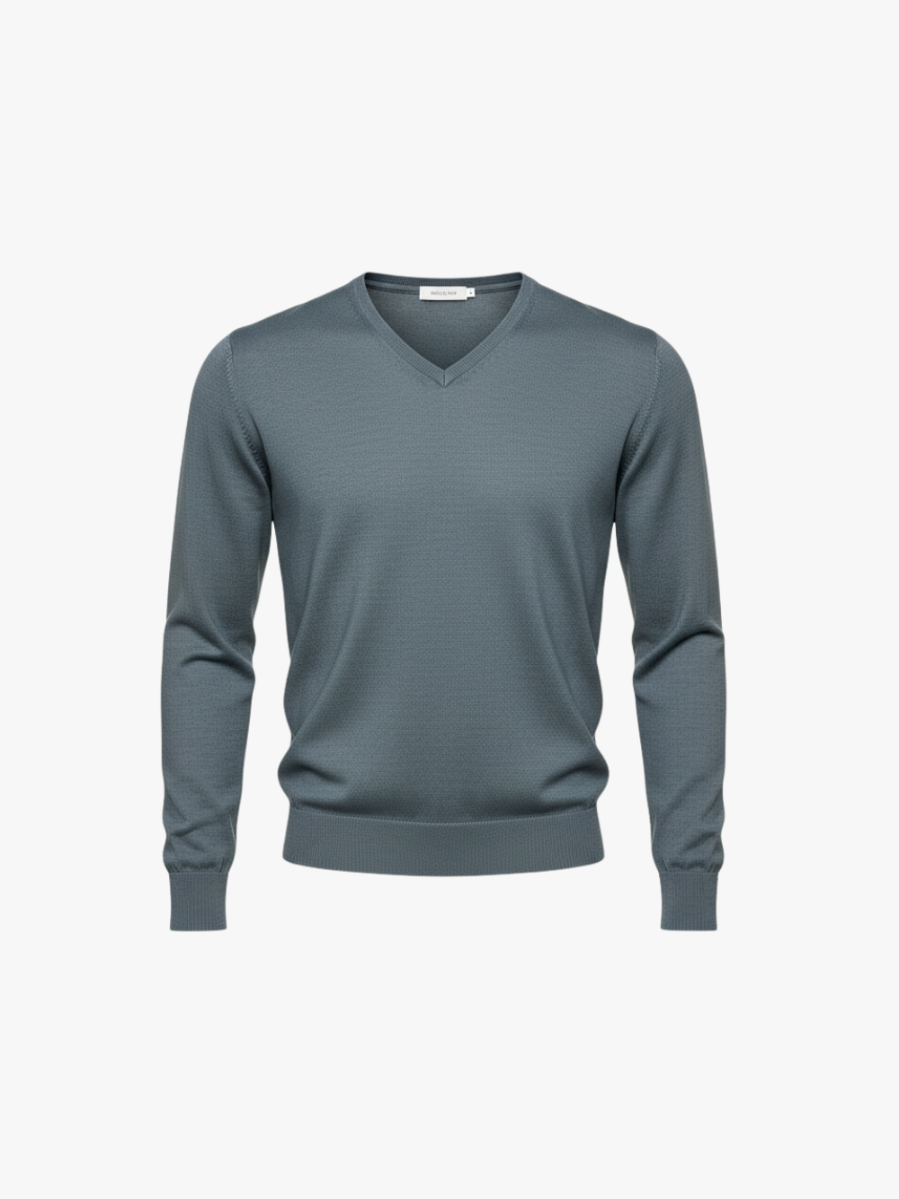 Bungalow Kaschmir-Pullover mit V-Ausschnitt Grau Herren