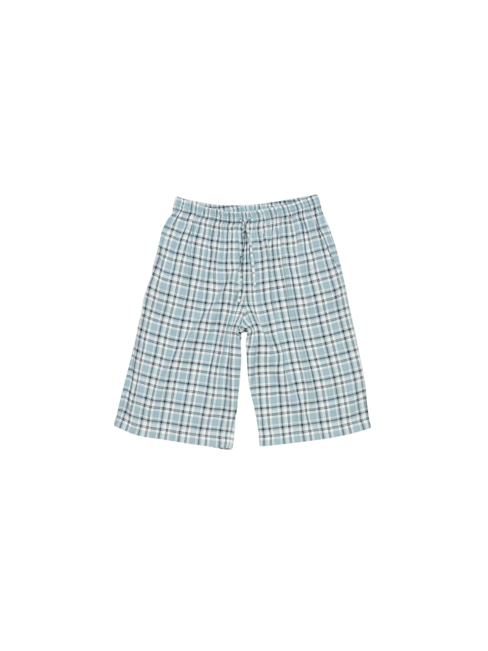 Acne Studios Flanell-Shorts mit Karomuster Turquoise Blue White Herren