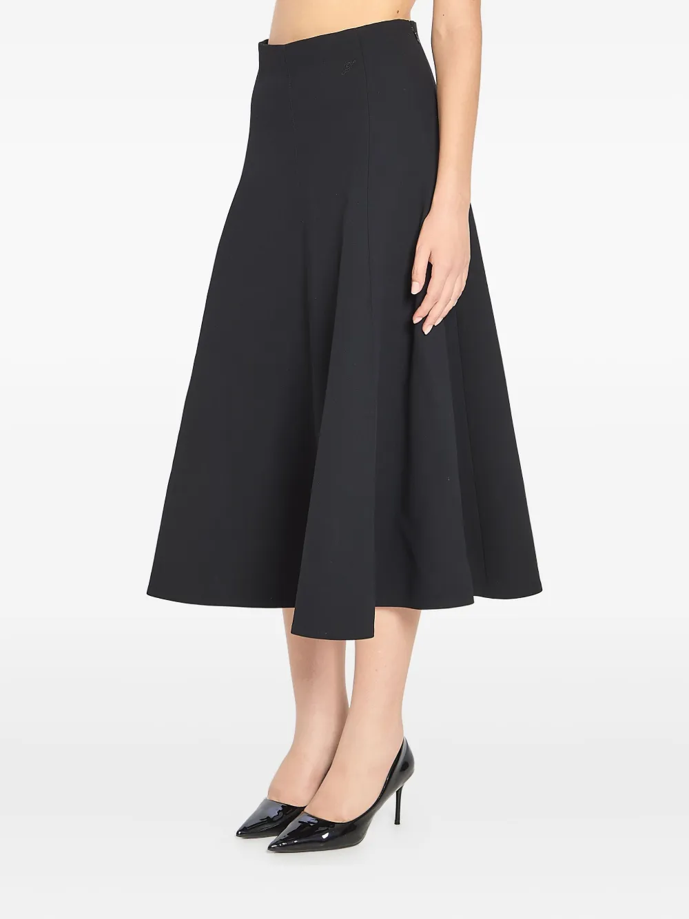 Jacquemus Flared Midi Skirt Black Women