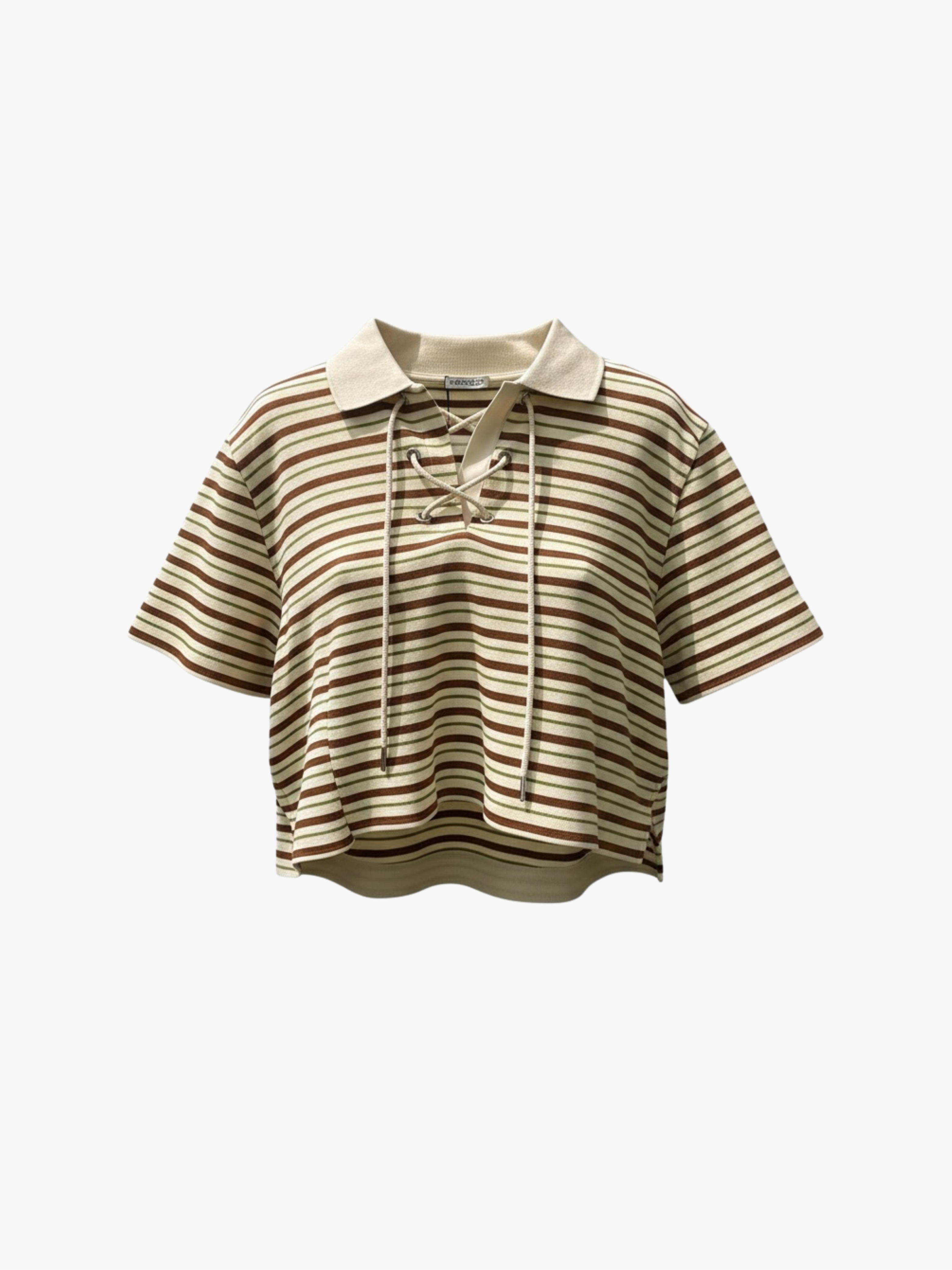 Moncler Gestreiftes T-Shirt mit Kordelzug Damen