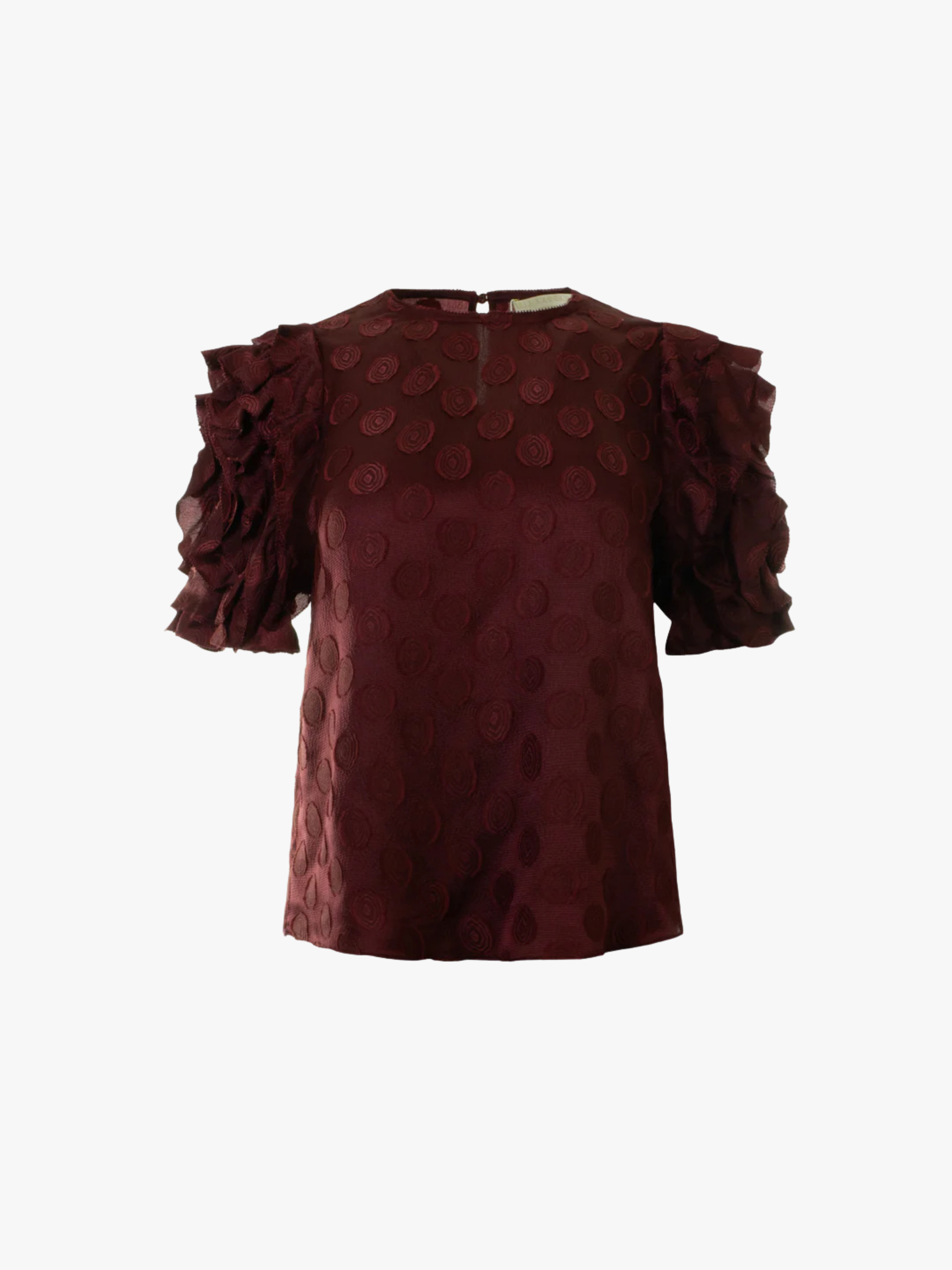 Ulla Johnson Puffärmel-Oberteil  Bordeauxrot Damen