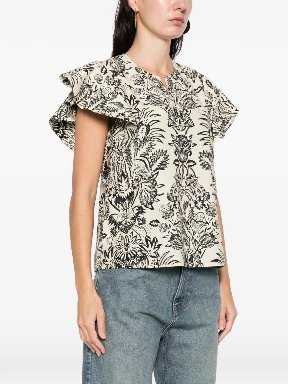 Ulla Johnson Bluse „Severine“ Elfenbein Damen