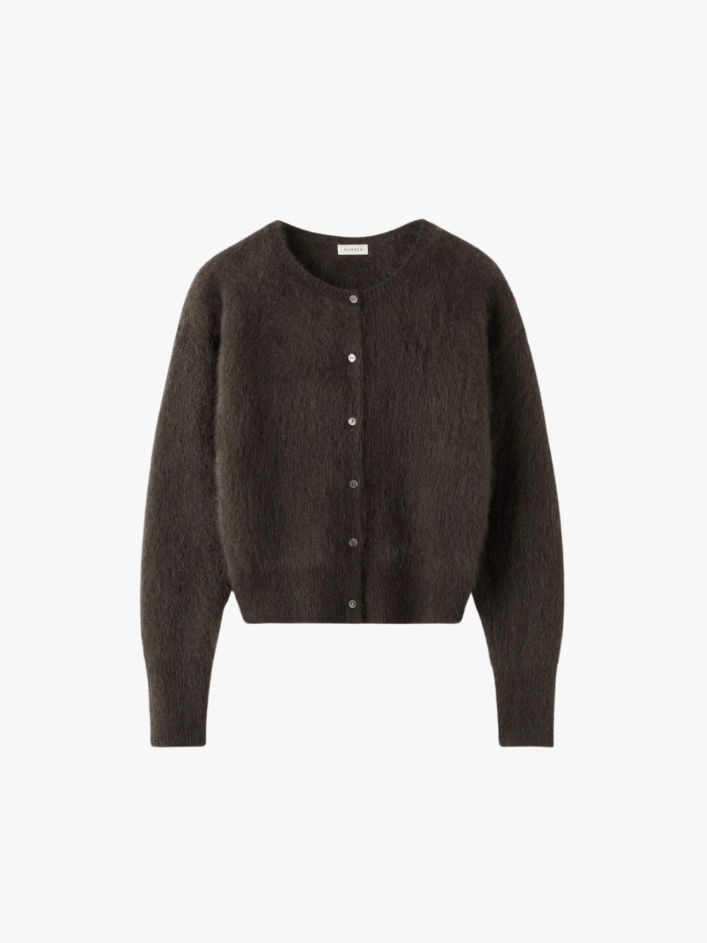 ALMADA LABEL Coco Strickjacke mit gebürsteter Oberfläche Schokoladenbraun Damen